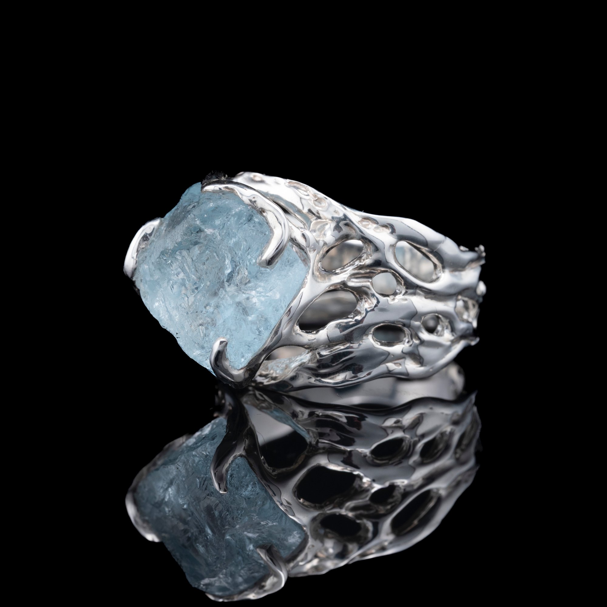 Каблучка з блакитним топазом - зображення 2