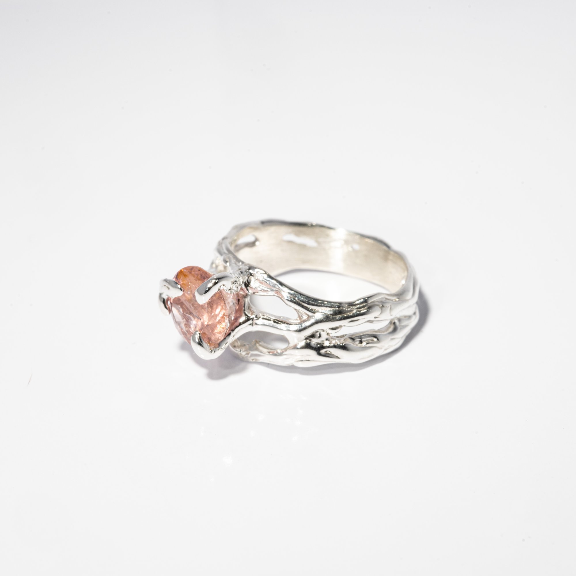 Каблучка з рожевим турмаліном - зображення 2