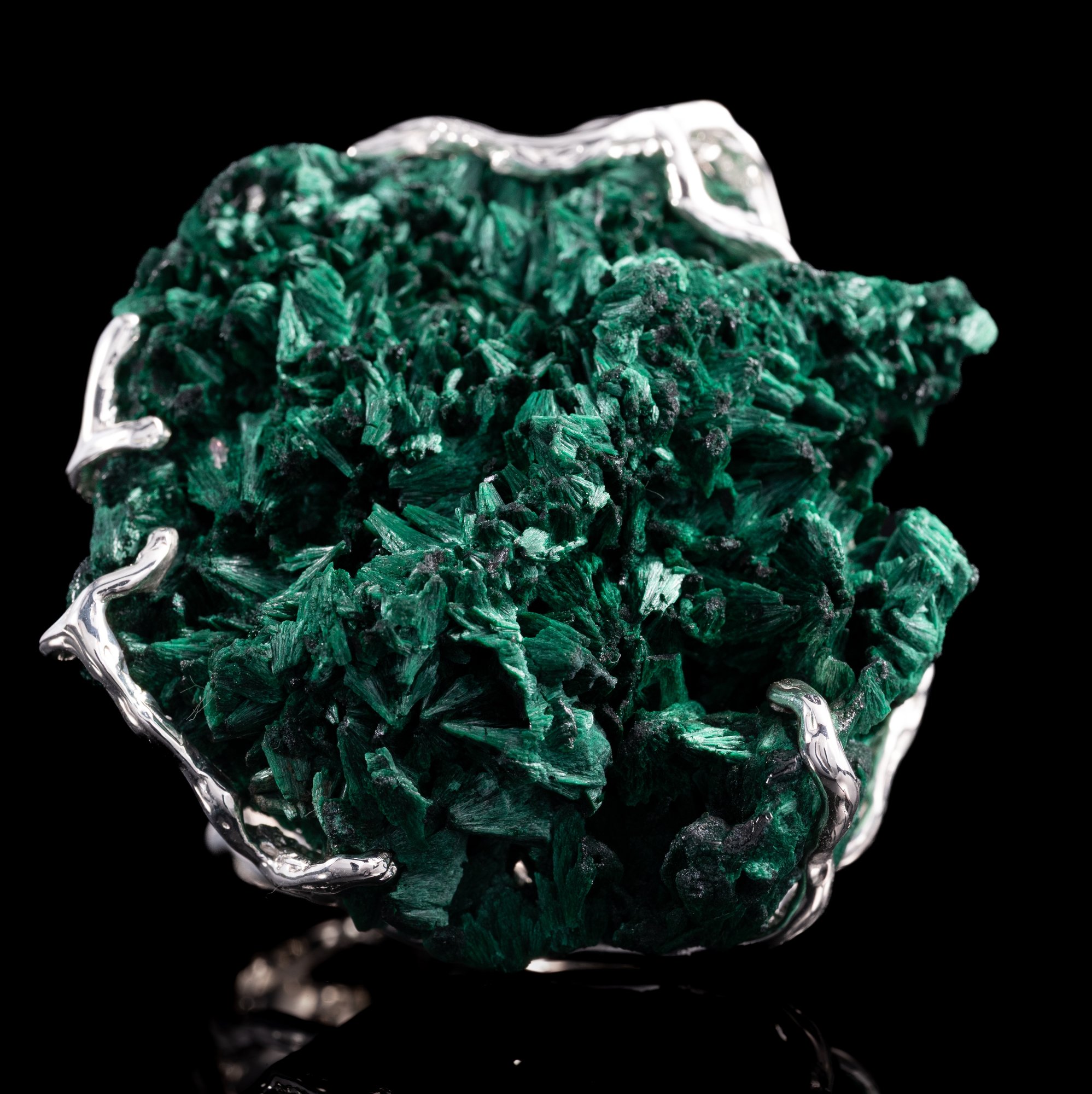 Каблучка з малахітом