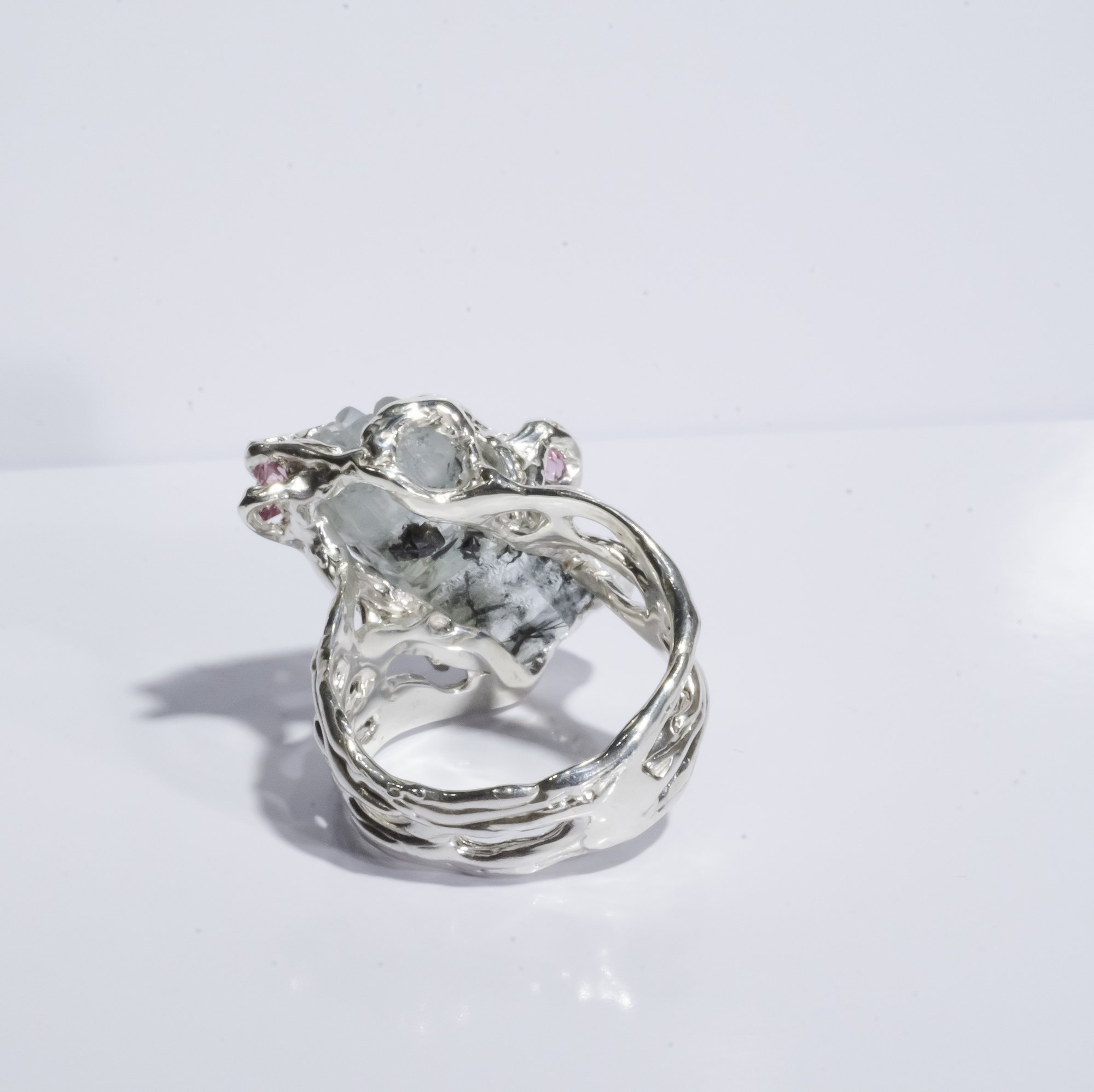 Каблучка з аквамарином та турмаліном - зображення 4