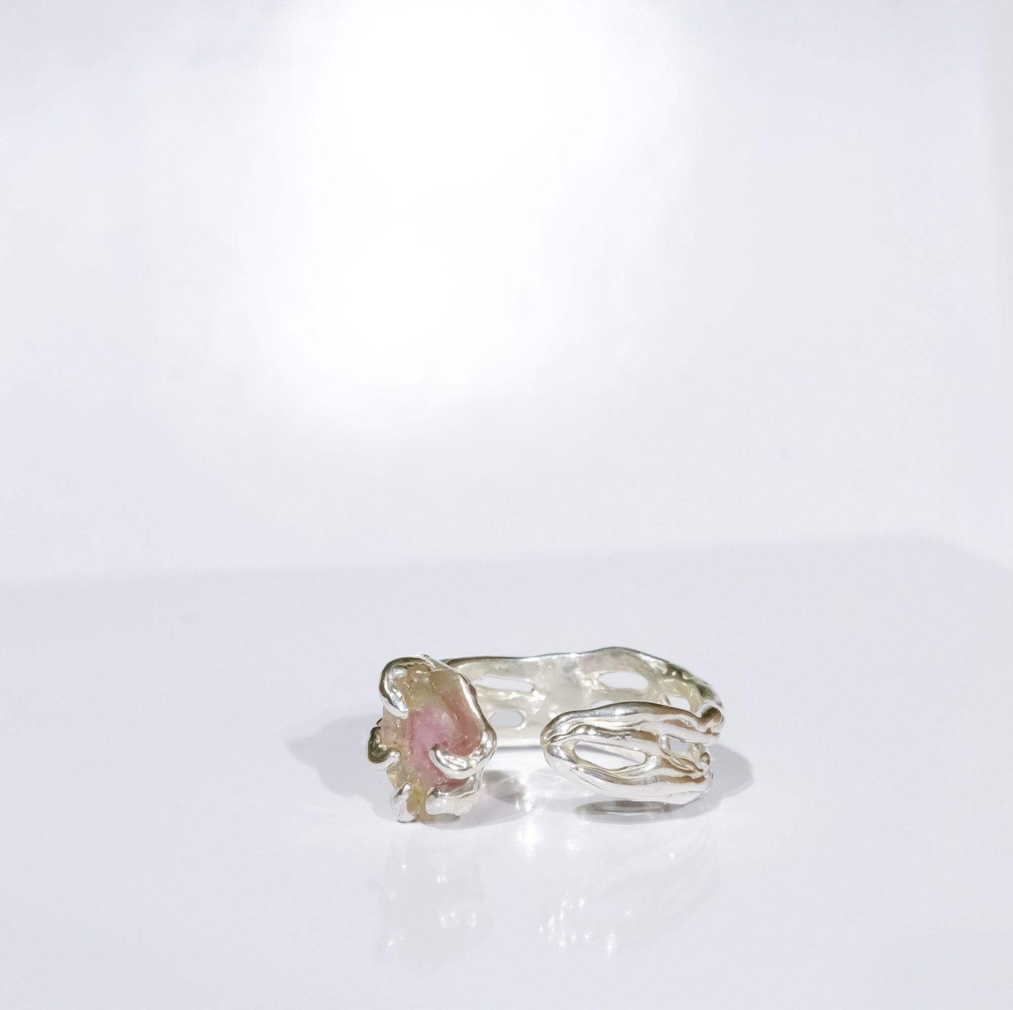 Каблучка з кавуновим турмаліном - зображення 2