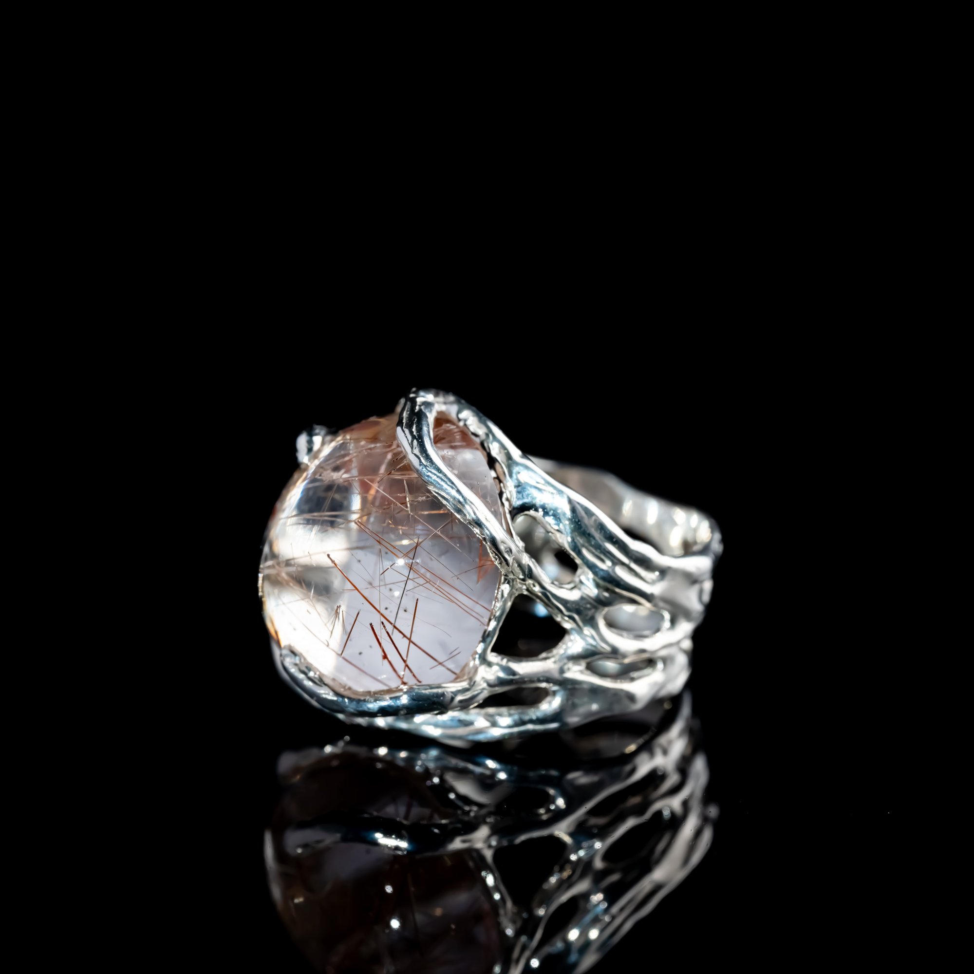 Каблучка з рутилованим кварцом - зображення 2