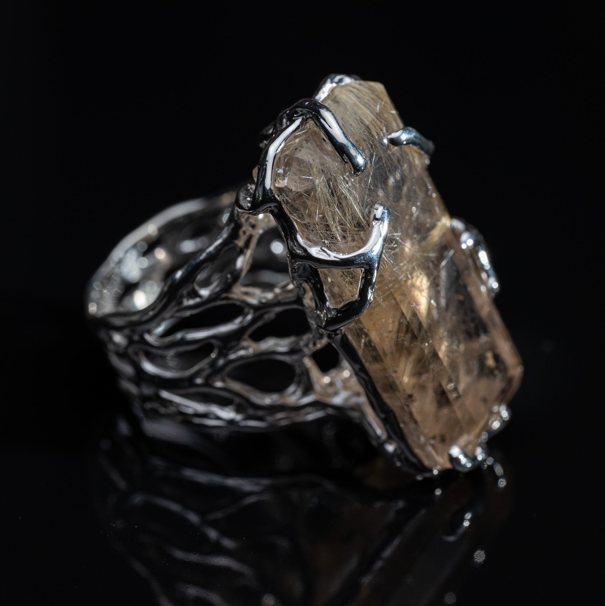 Каблучка з рутиловим кварцом - зображення 2