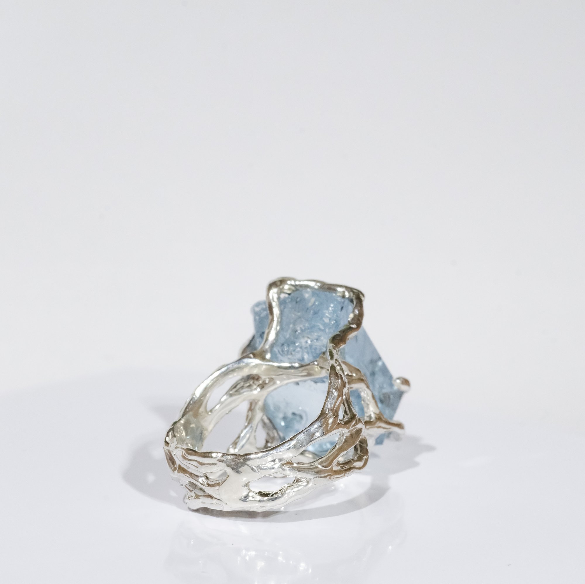 Каблучка з блакитним топазом - зображення 5