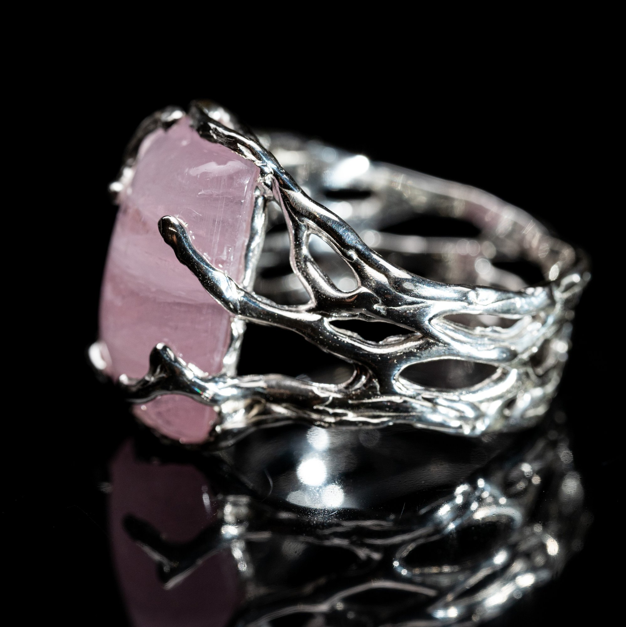 Каблучка з рожевим турмаліном - зображення 3