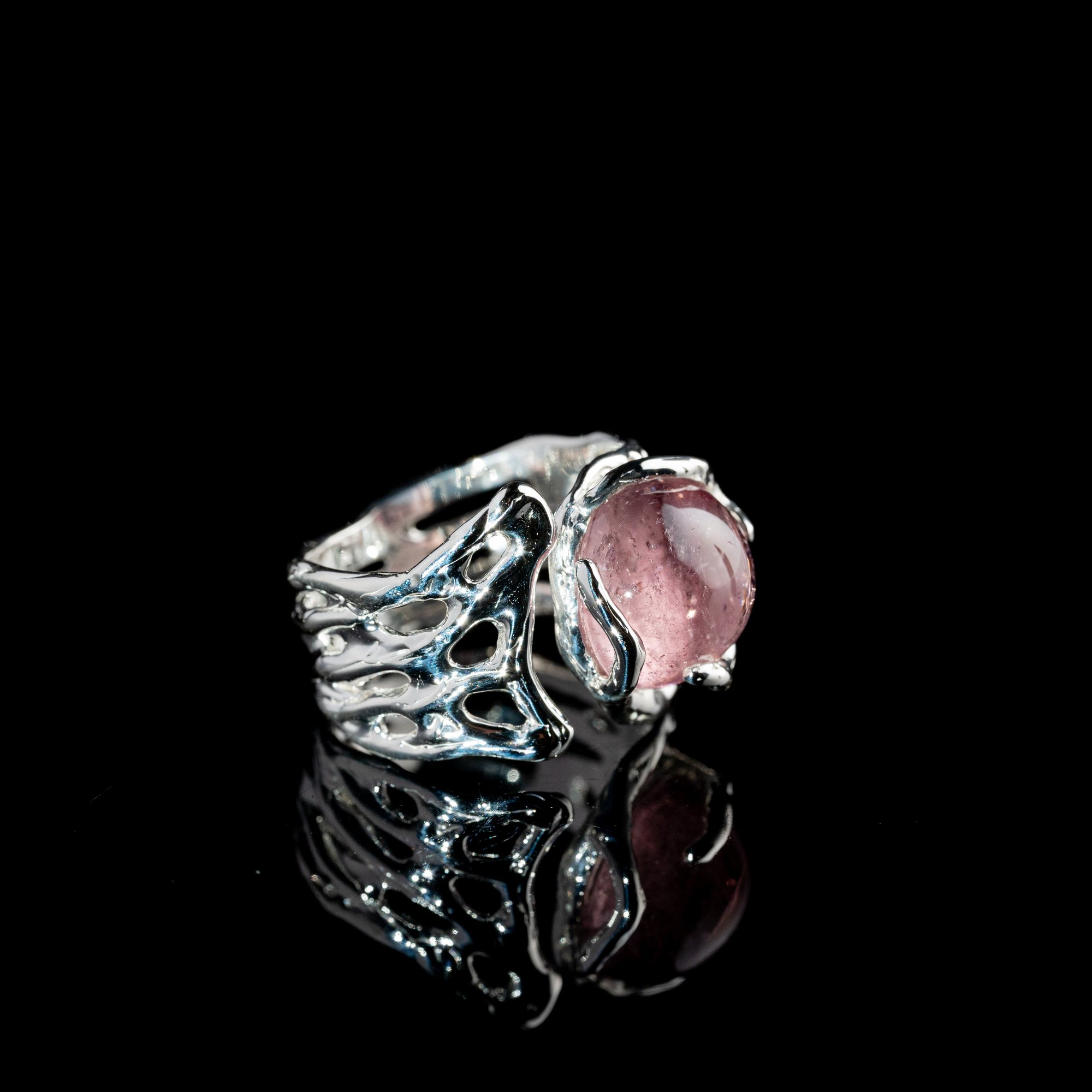 Каблучка з фіолетовим турмаліном - зображення 3