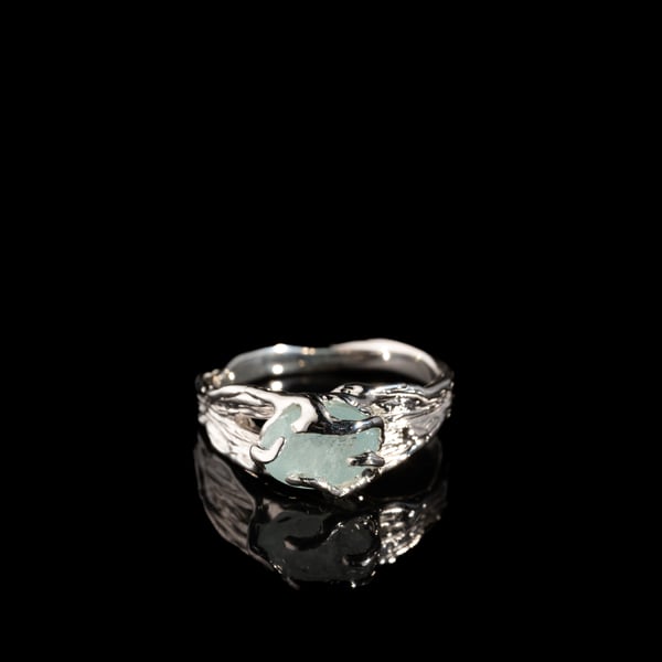 Каблучка з аквамарином