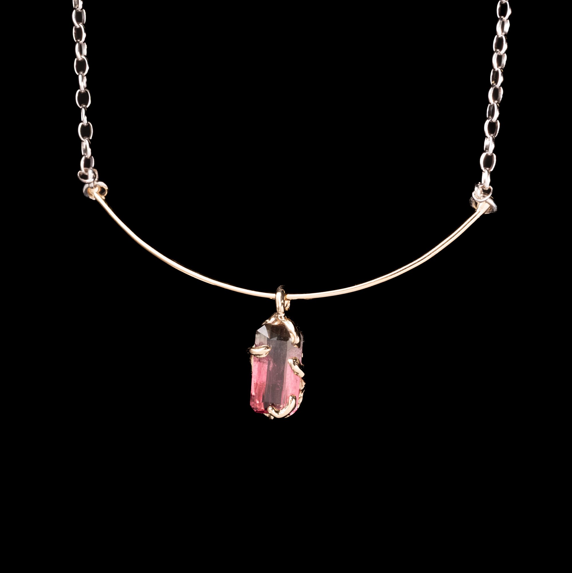 Кулон з кавуновим турмаліном