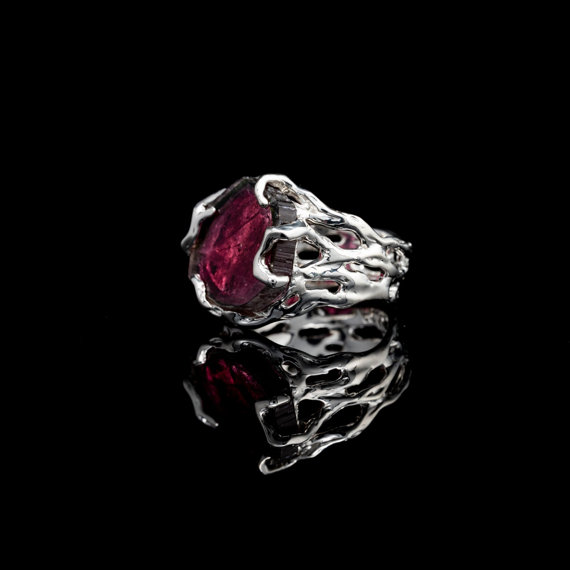 Каблучка з кавуновим турмаліном - зображення 3