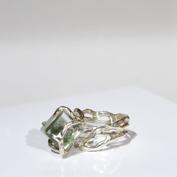 Каблучка з кварцом з включенням хлориту