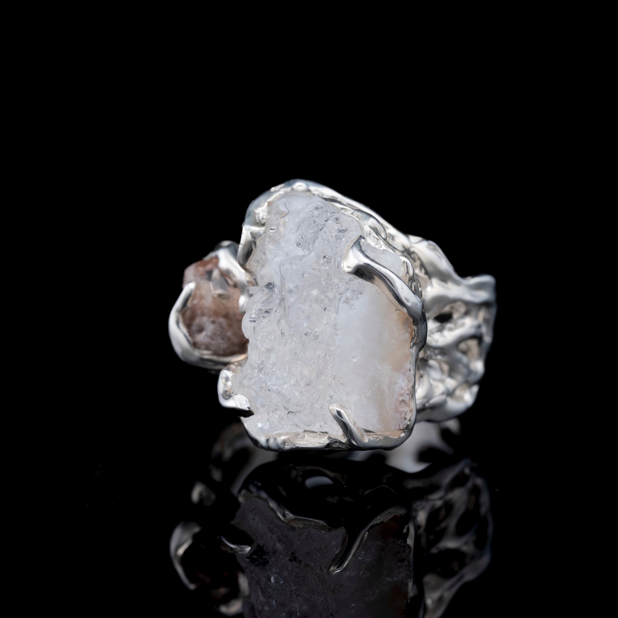 Каблучка з гіолітом та винним топазом - зображення 2