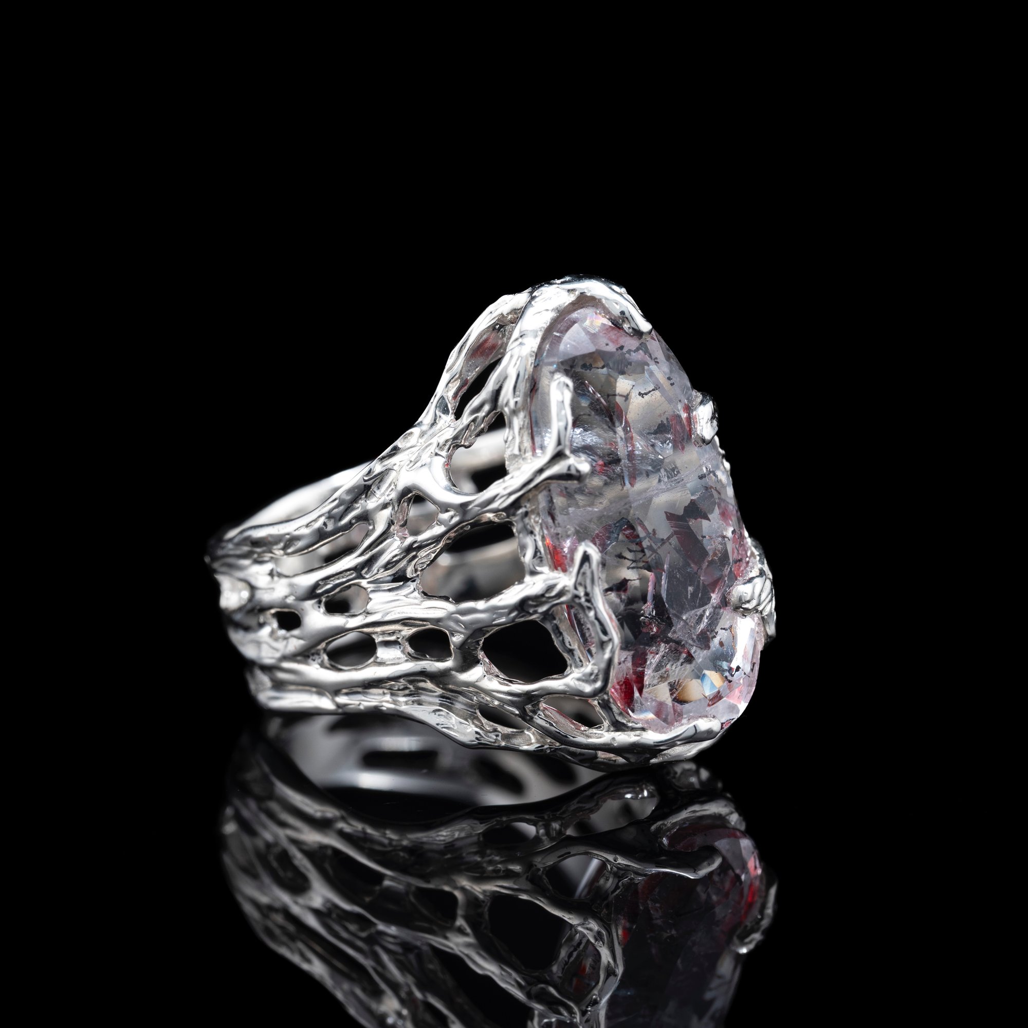 Каблучка з кварцом з включеннями гематиту - зображення 3