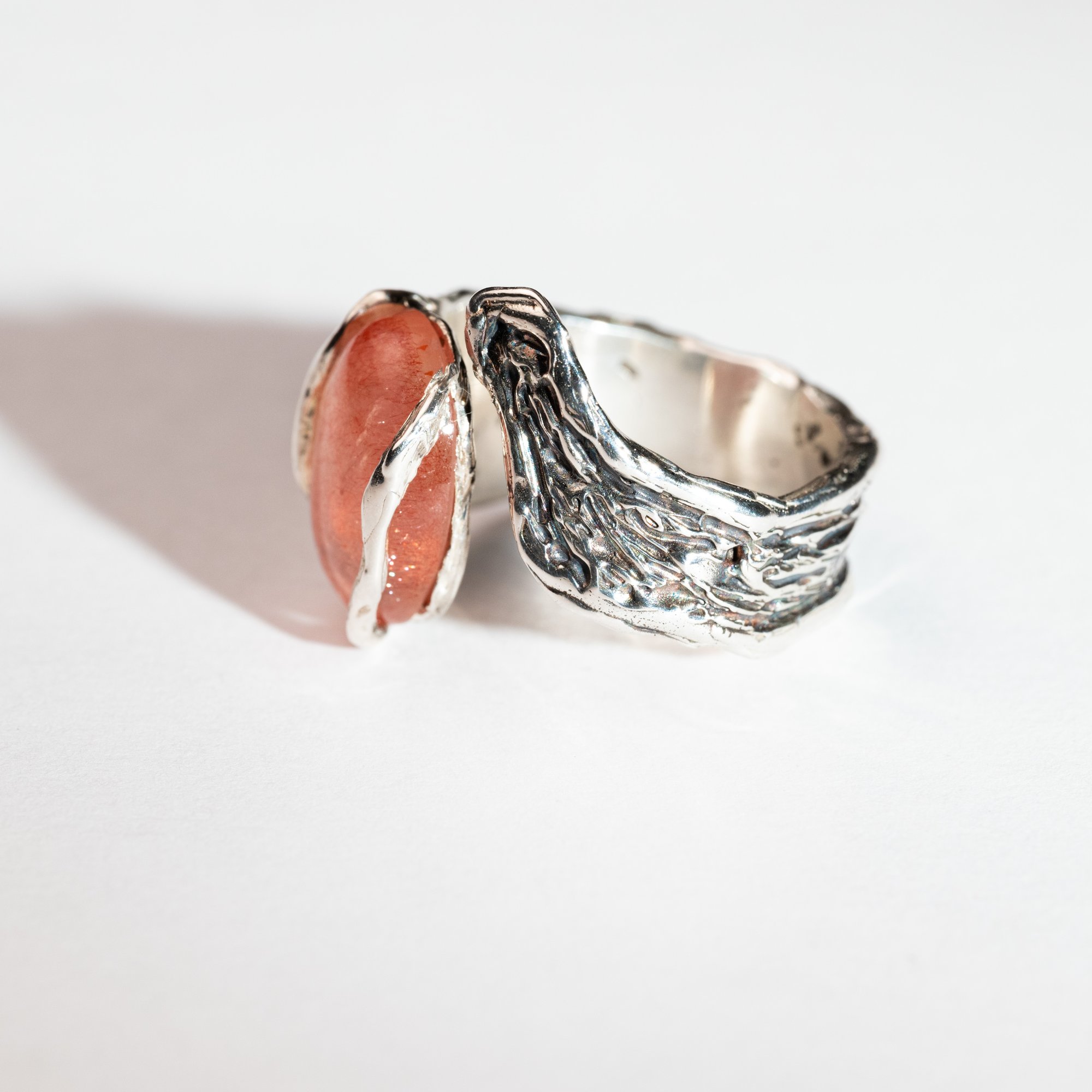 Каблучка з полуничним кварцом - зображення 3