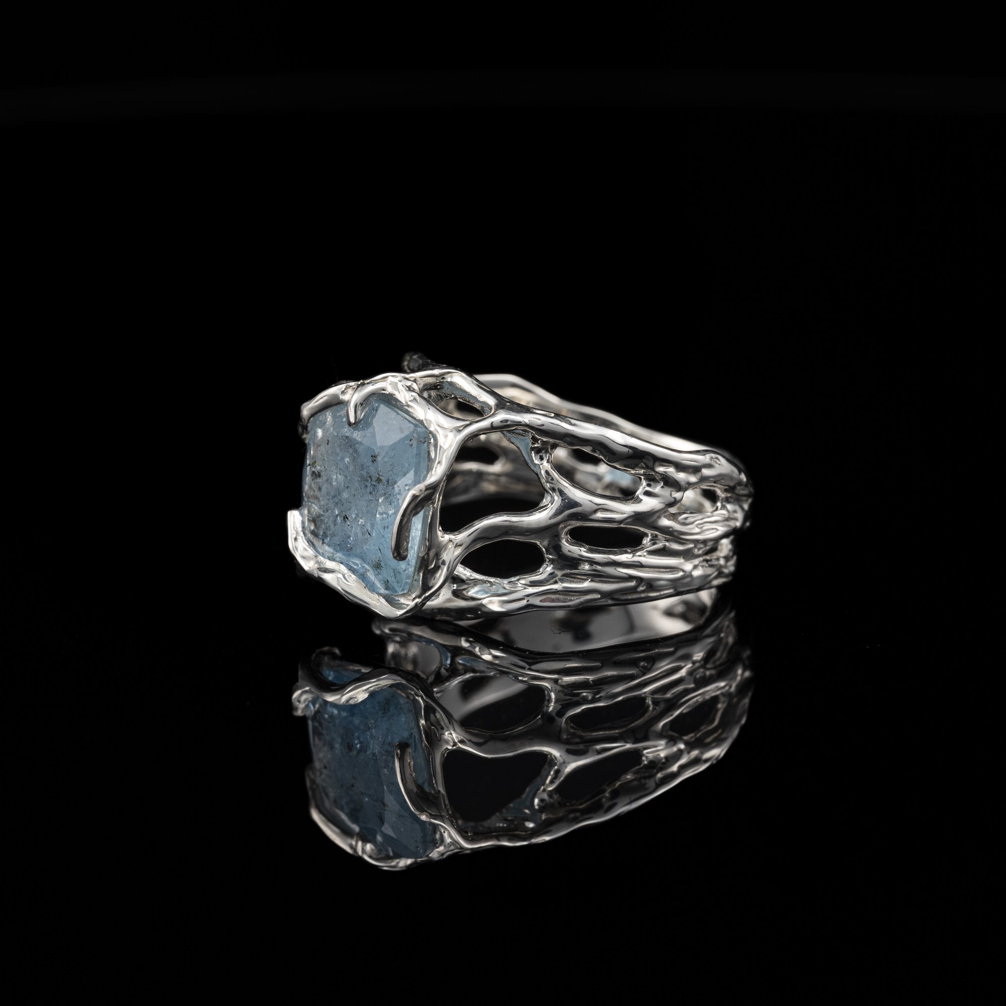 Каблучка з аквамарином - зображення 2