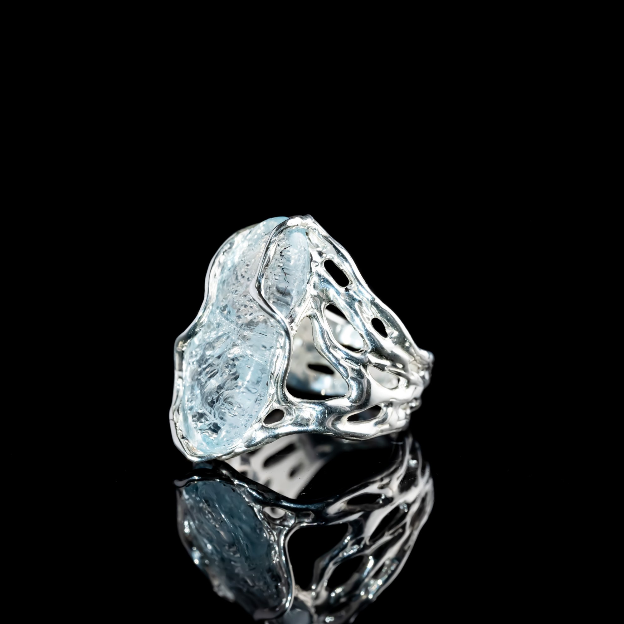 Каблучка з блакитним топазом - зображення 2