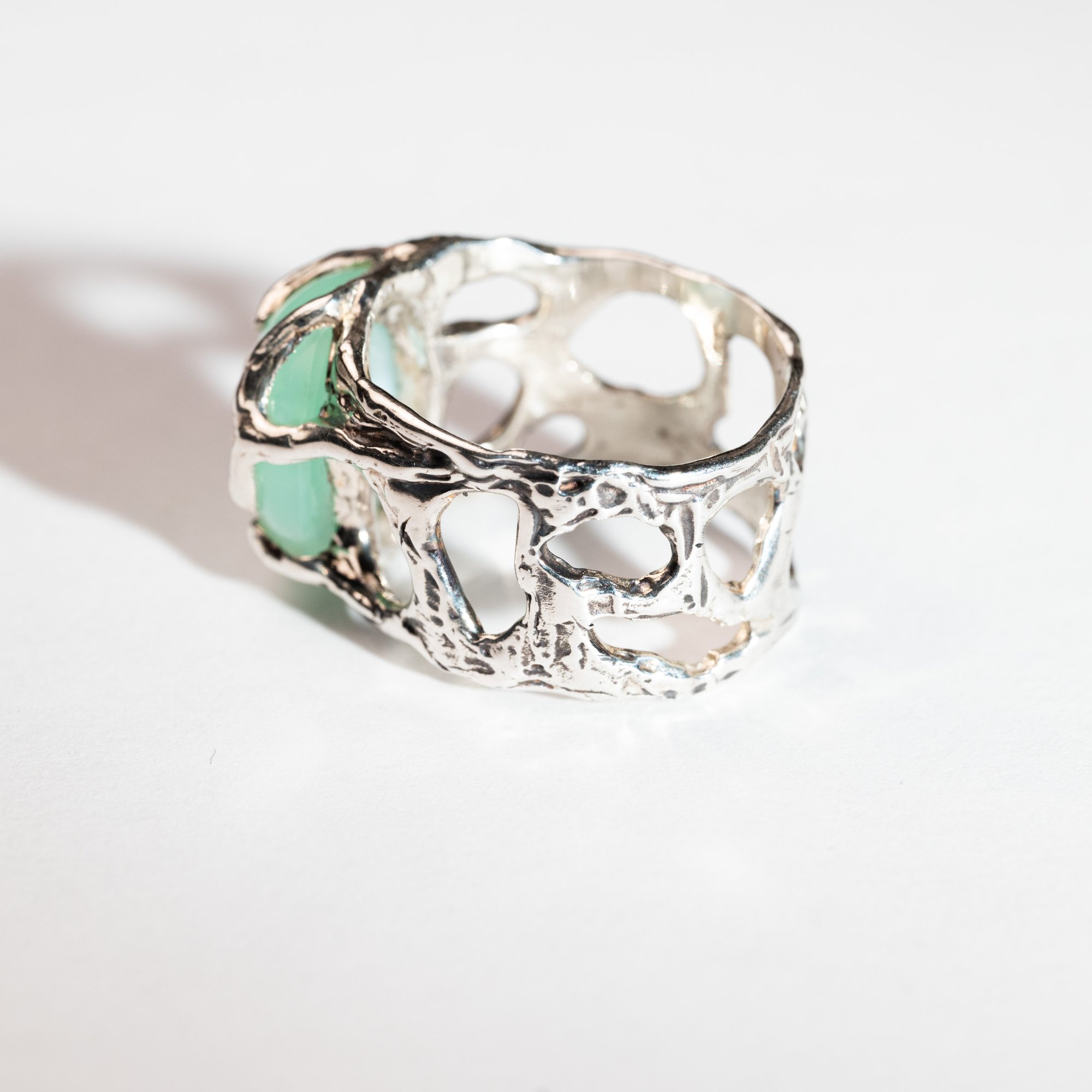 Каблучка з хризопразом - зображення 3