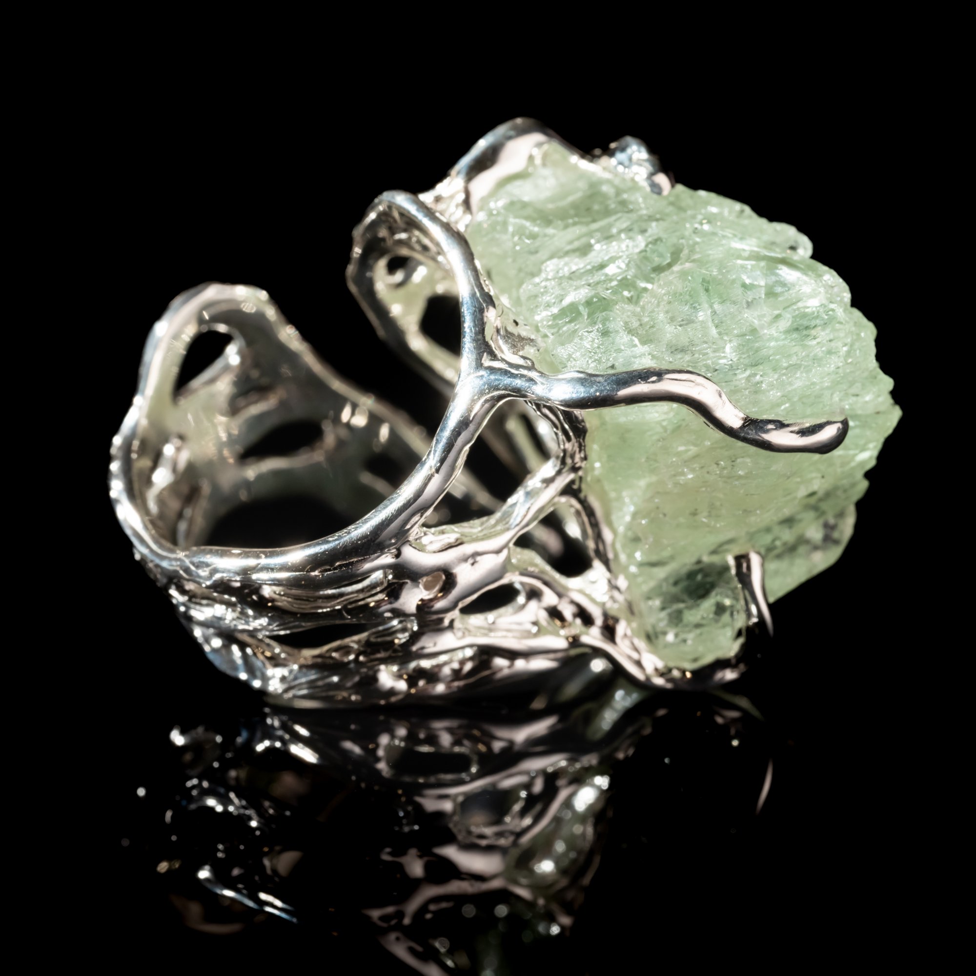 Каблучка з геліодором та гранатом - зображення 4