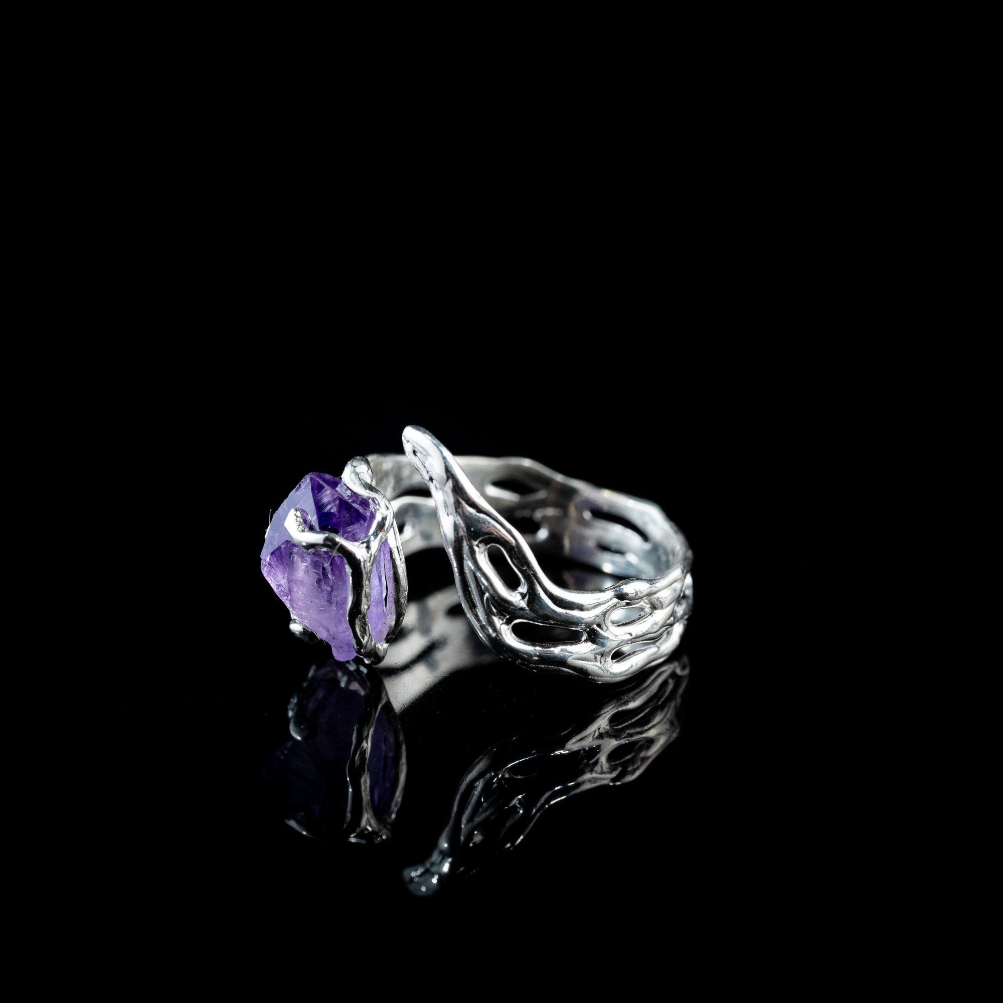 Каблучка з аметистом - зображення 2