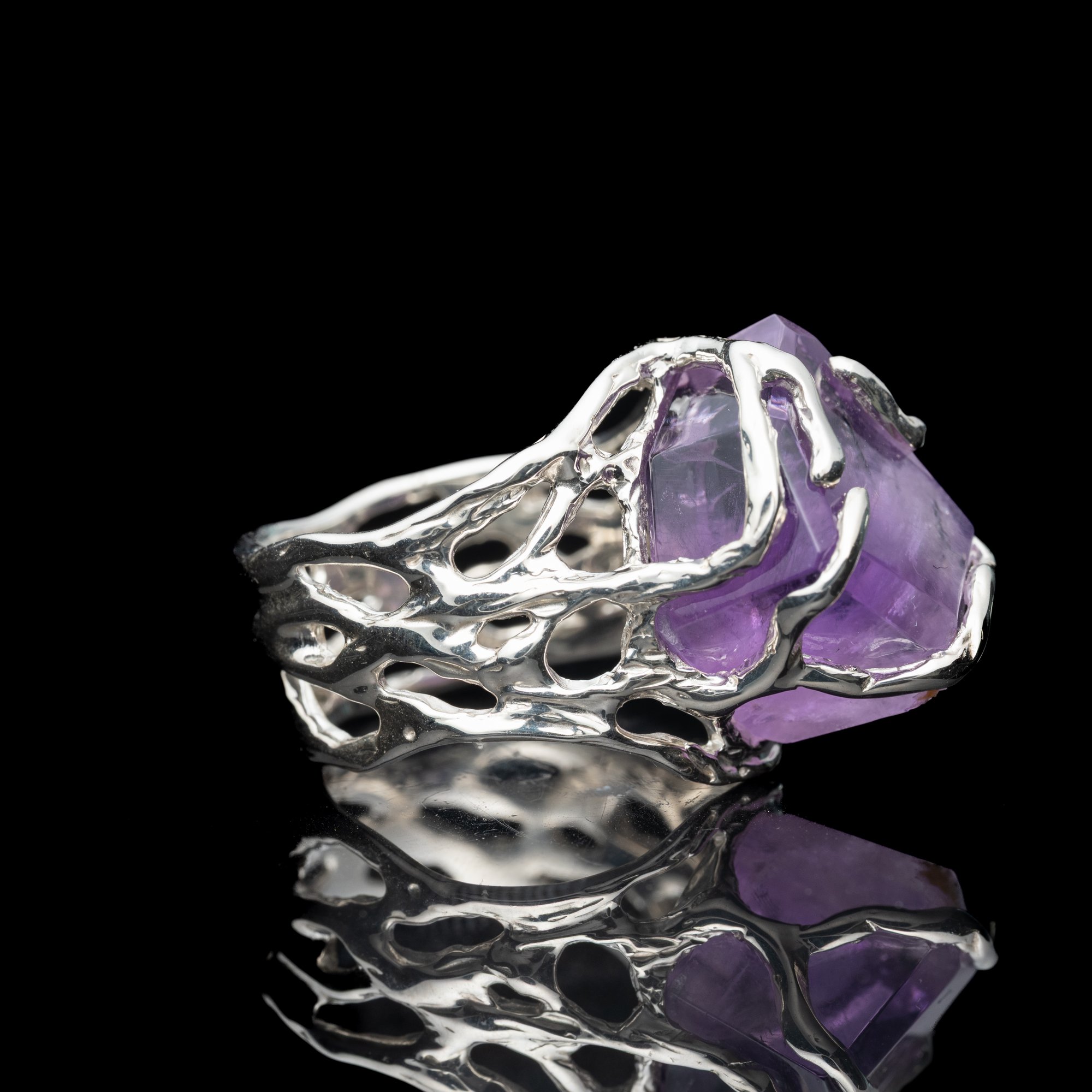 Каблучка з аметистом - зображення 2