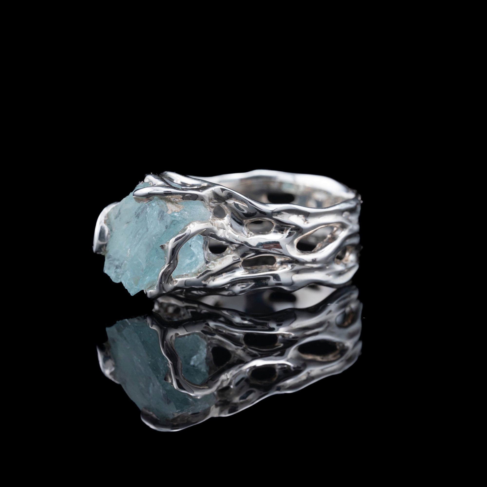 Каблучка з аквамарином - зображення 2