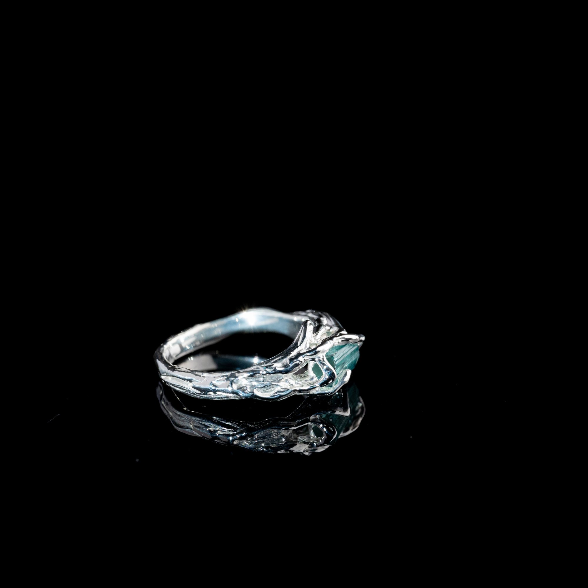 Каблучка з турмаліном індиголітом - зображення 3