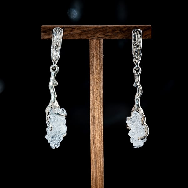 Сережки з гірським хришталем