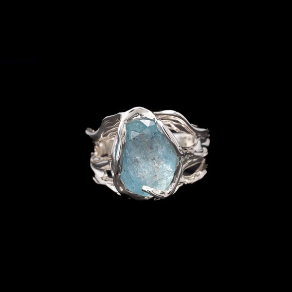 Каблучка з аквамарином