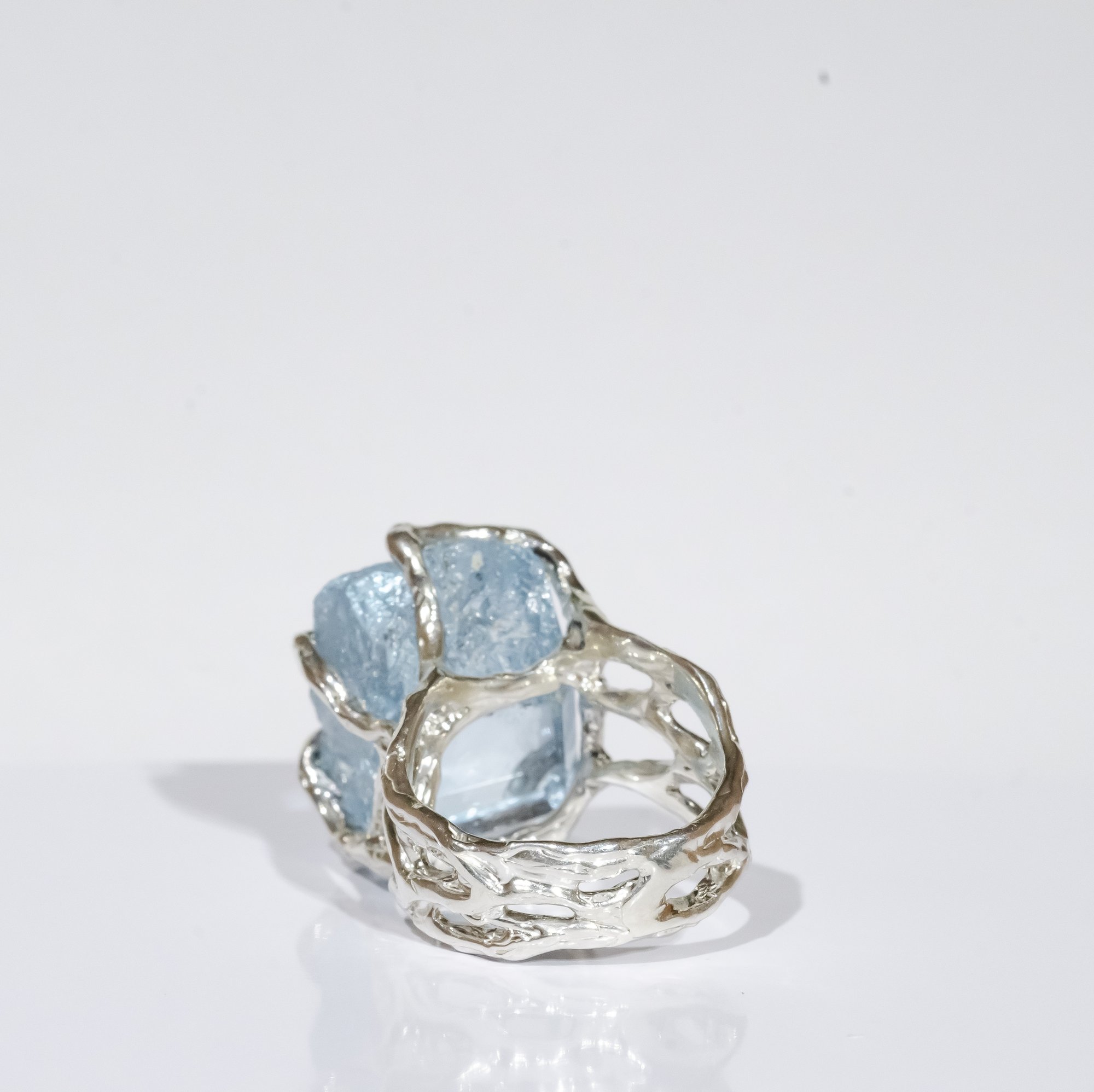 Каблучка з блакитним топазом - зображення 4