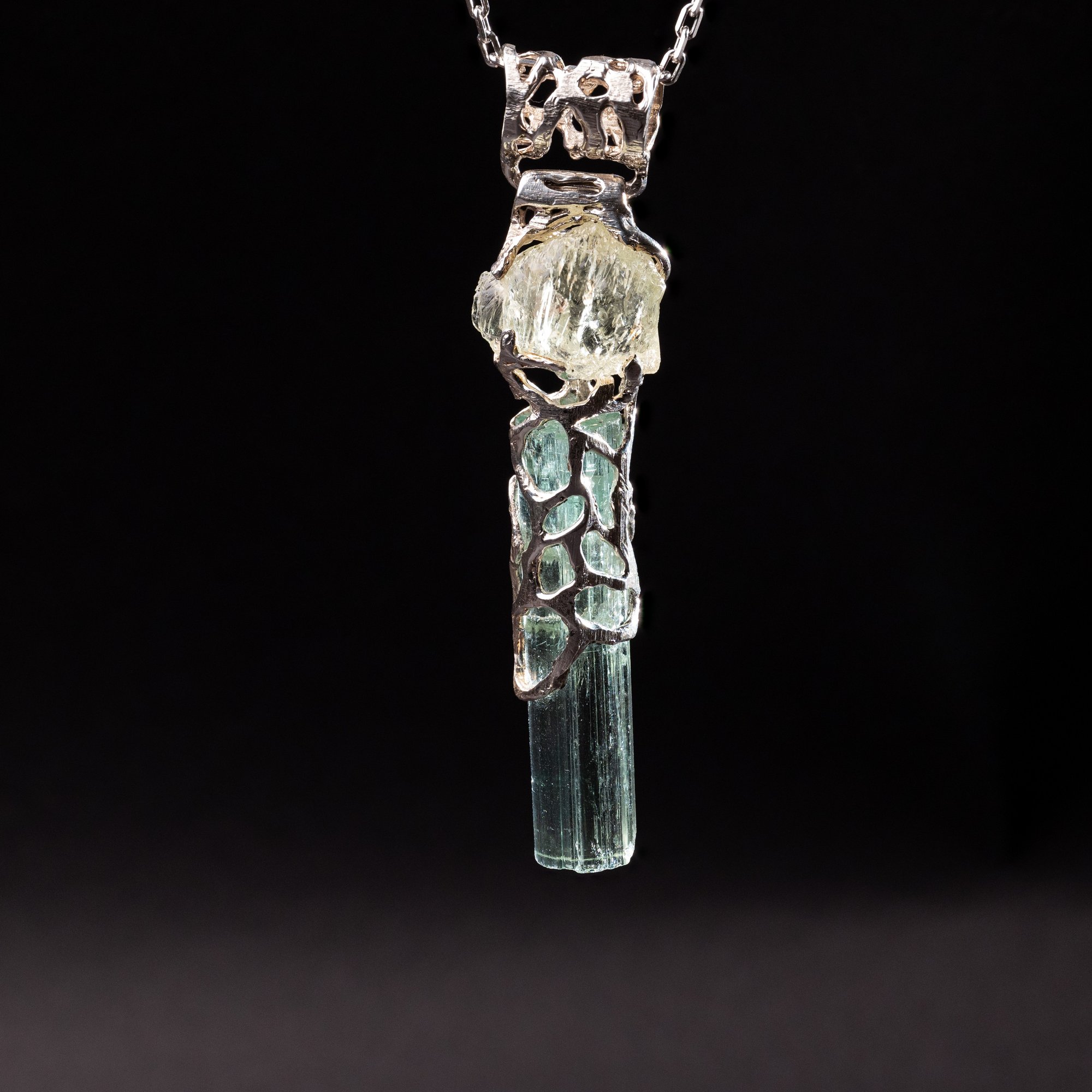 Кулон з аквамарином та геліодором - зображення 3