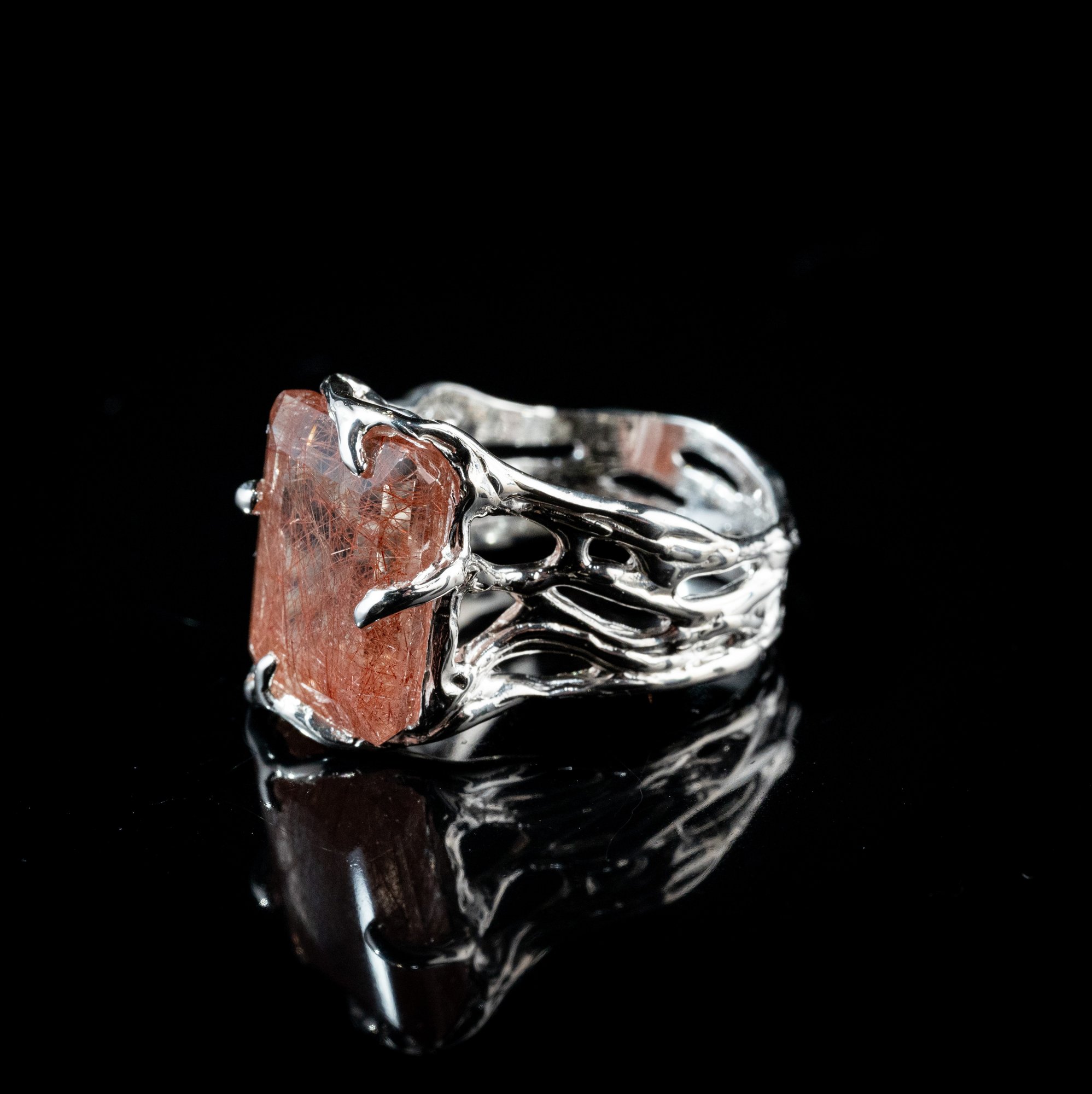 Каблучка з рутилованим кварцом - зображення 2