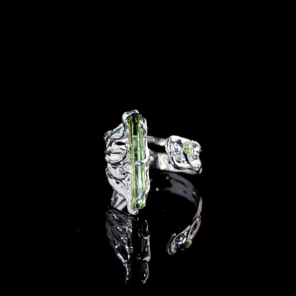 Ring with Tourmaline and Peridot