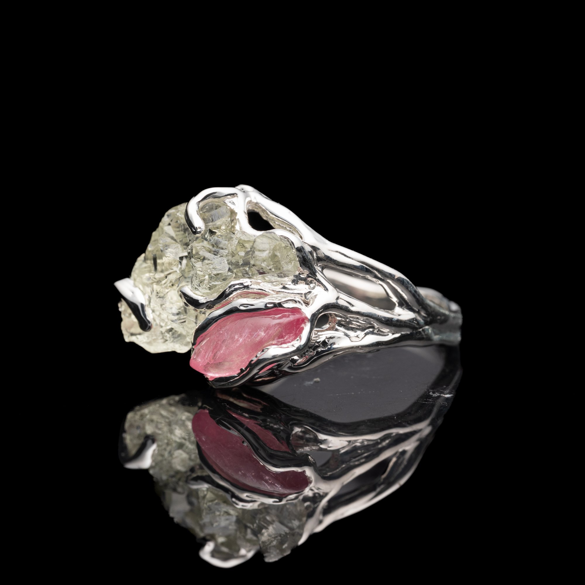 Каблучка з геліодором та рубелітом - зображення 2