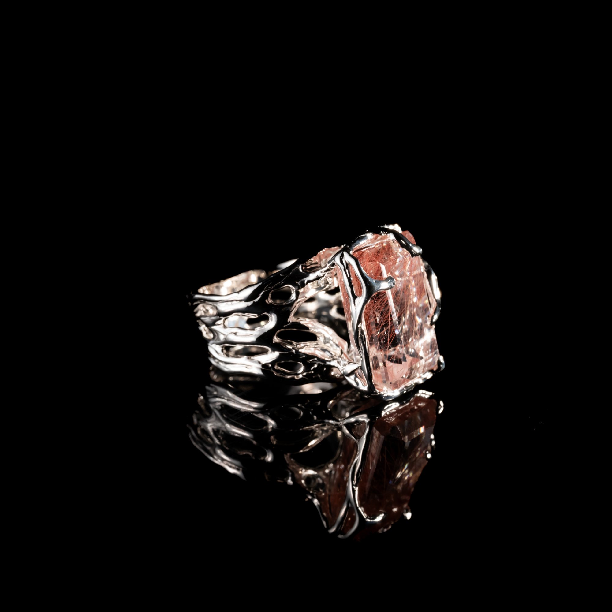 Каблучка з рутилованим кварцом - зображення 3