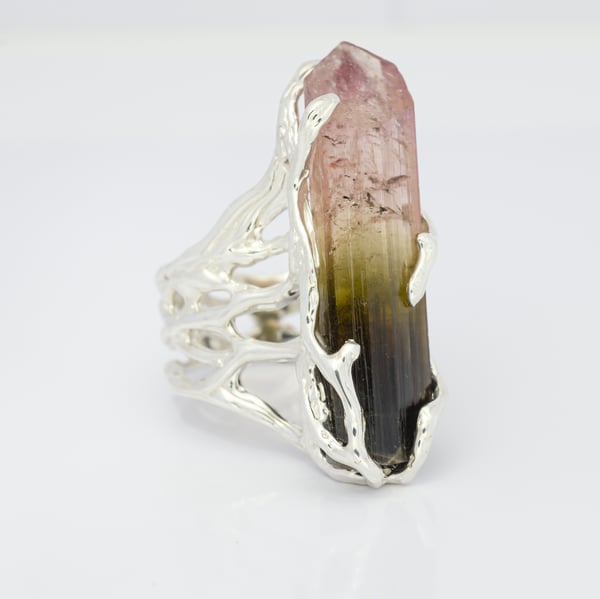 Каблучка з турмаліном