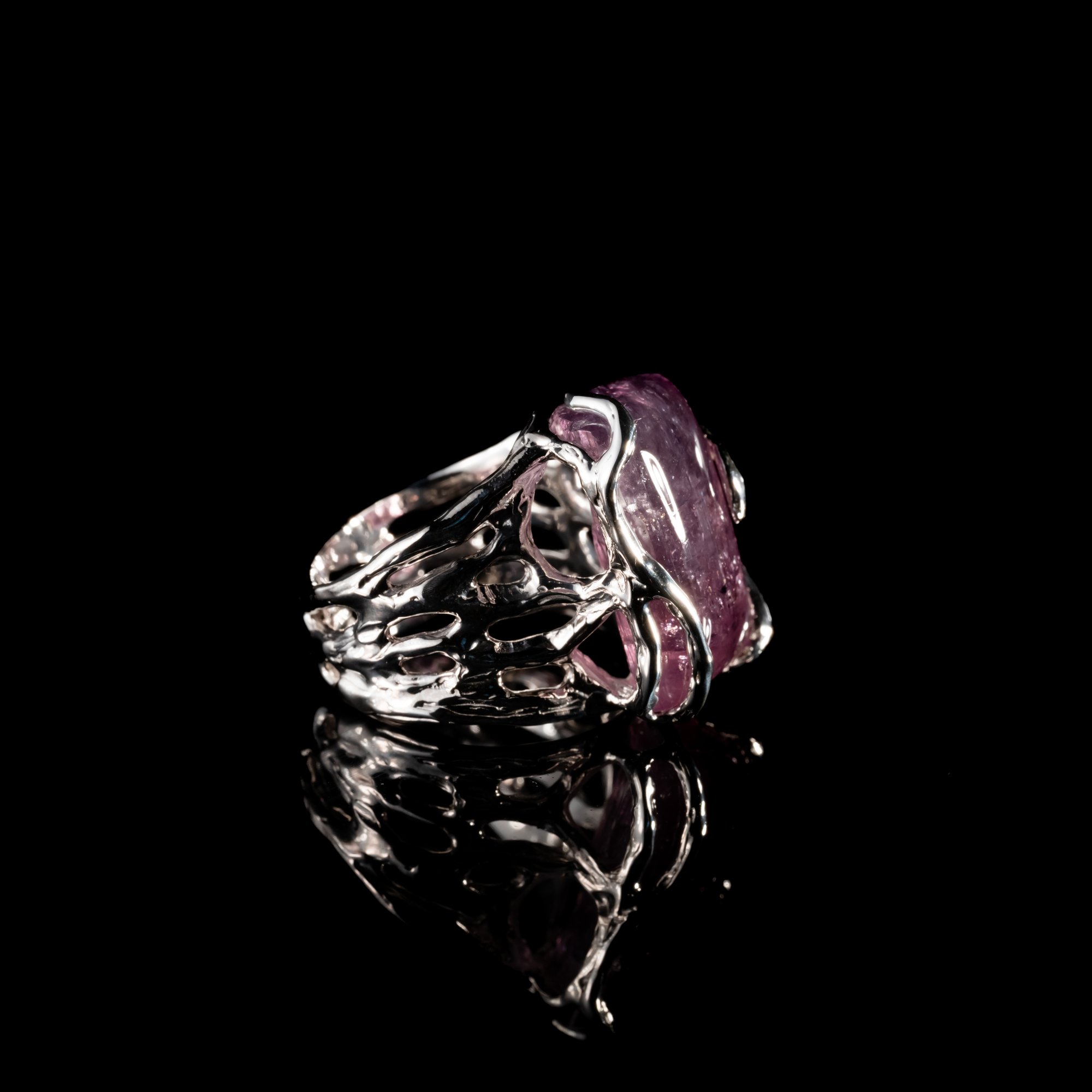 Каблучка з фіолетовим турмаліном - зображення 3