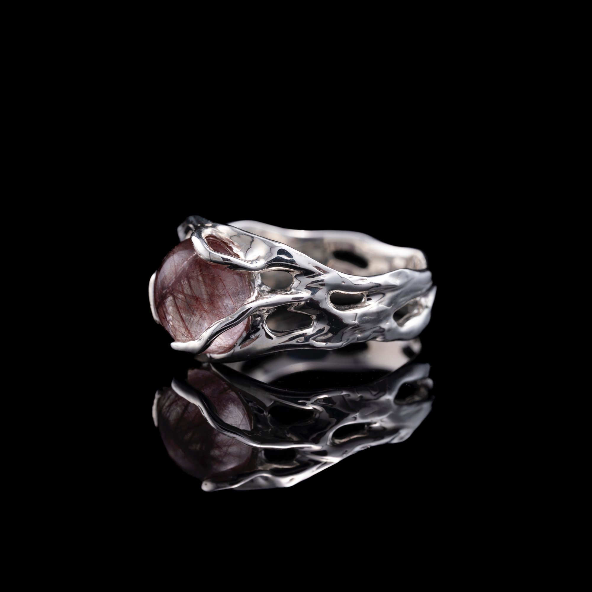 Каблучка з рутиловим кварцом - зображення 2