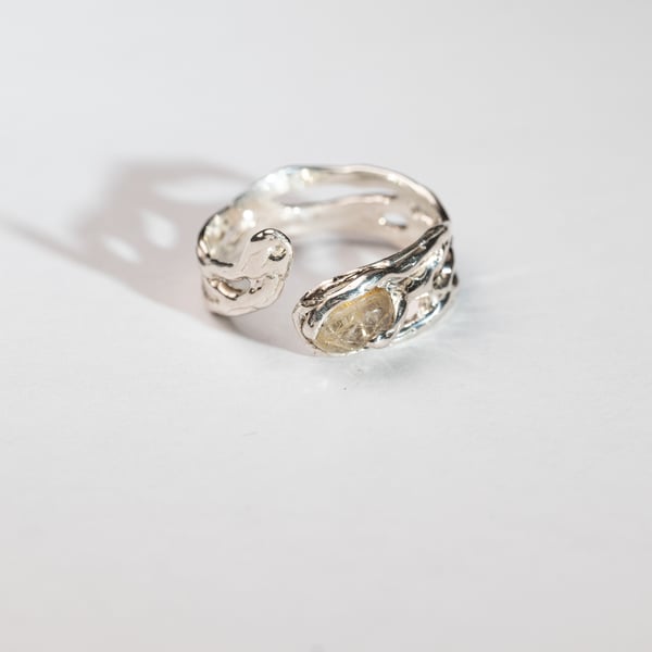 Каблучка з рутилованним кварцом