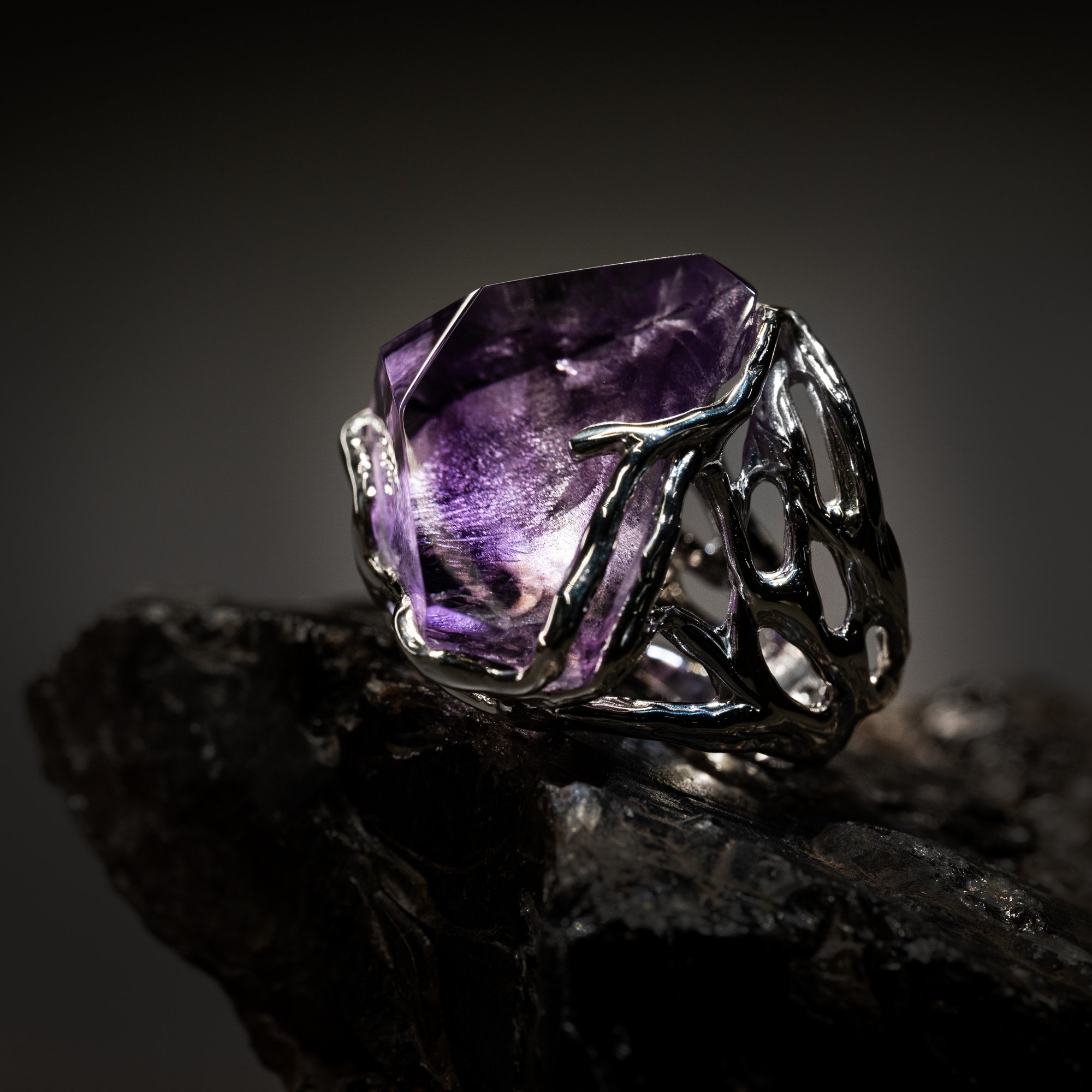 Каблучка з аметистом - зображення 5