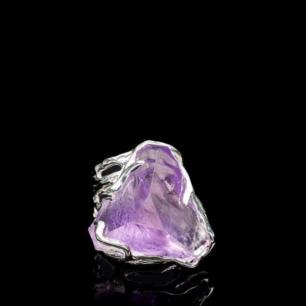 Каблучка з аметистом