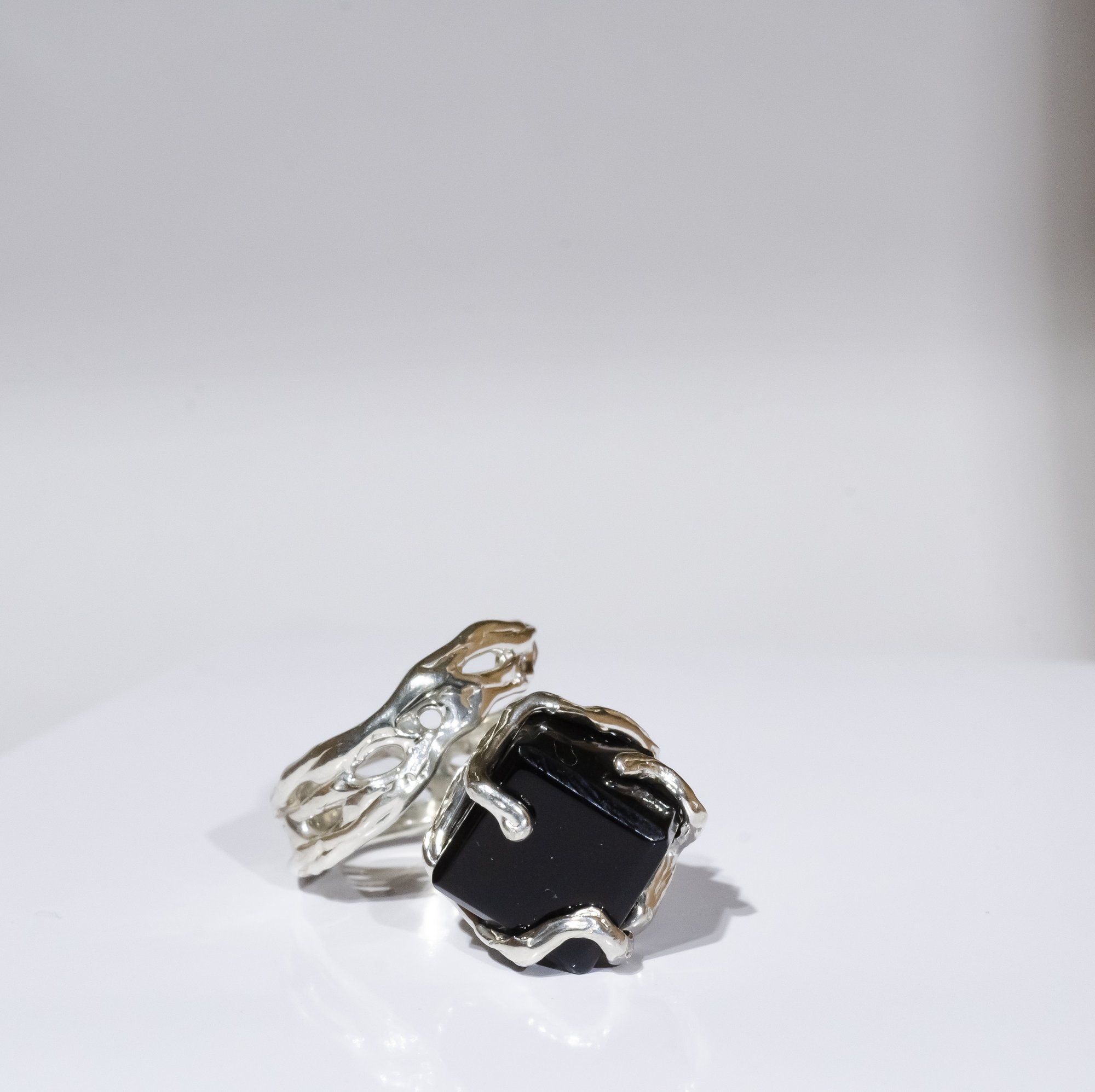 Каблучка з кубіком обсидіану - зображення 9