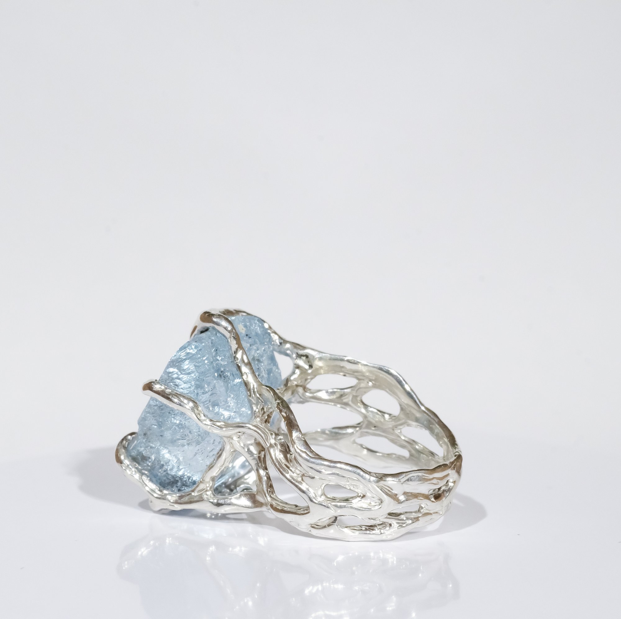 Каблучка з блакитним топазом - зображення 3