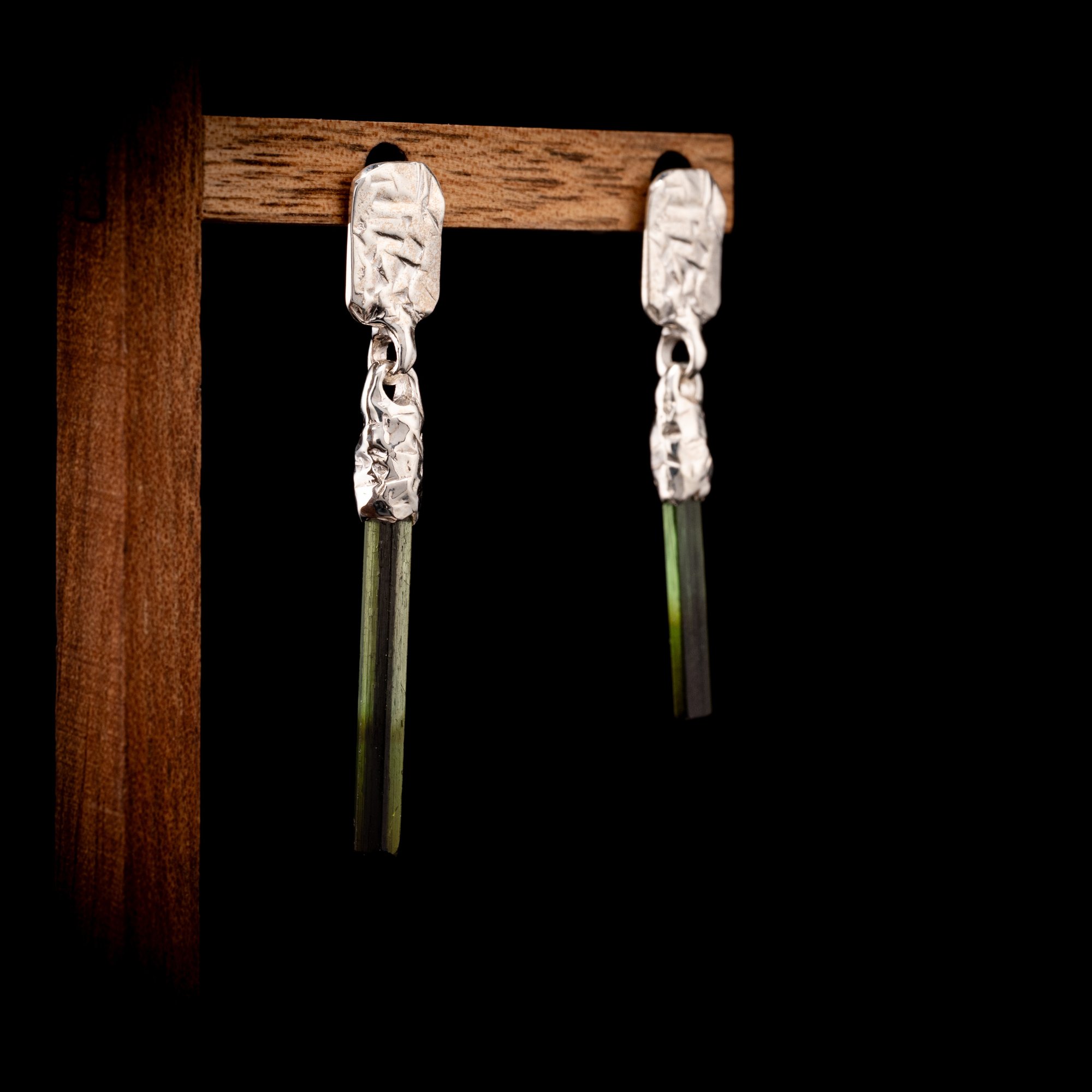 Сережки з турмалінами верделітами - зображення 3