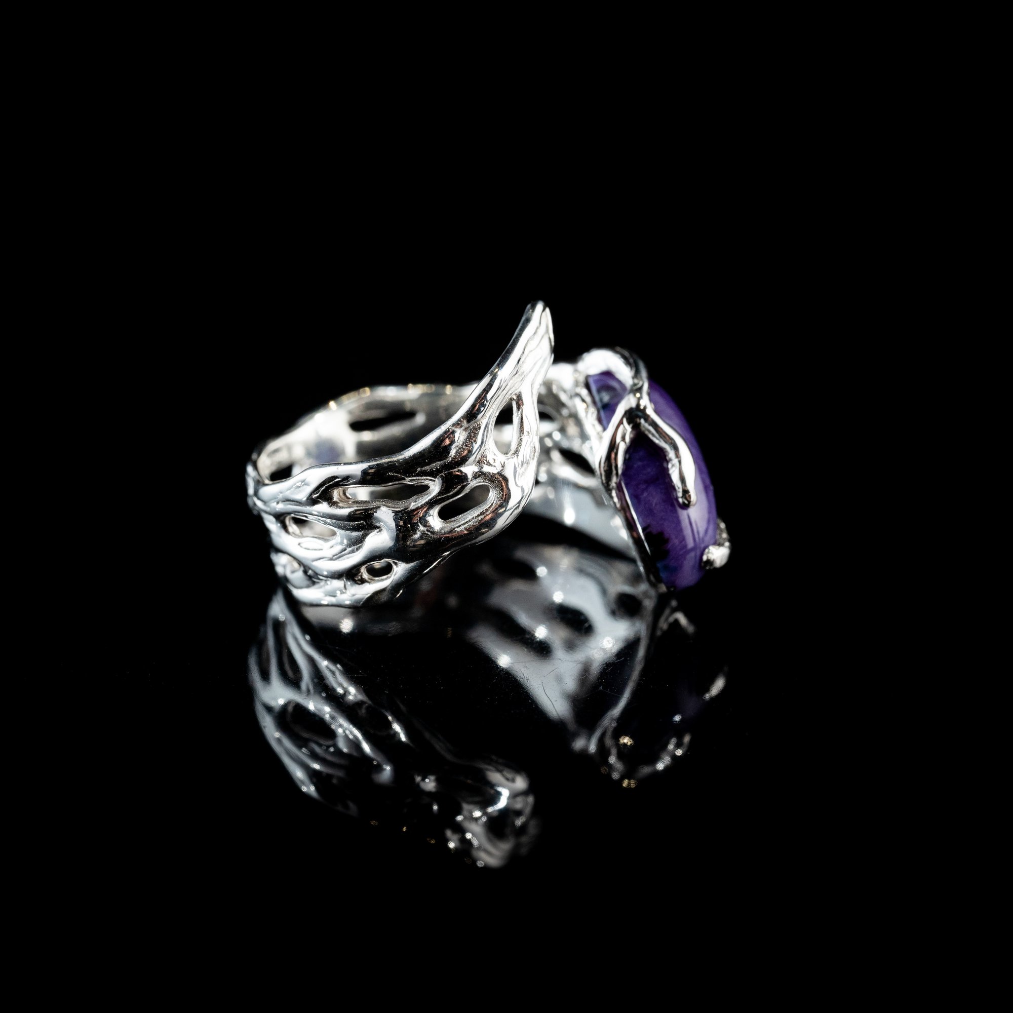 Каблучка з чароїтом - зображення 3