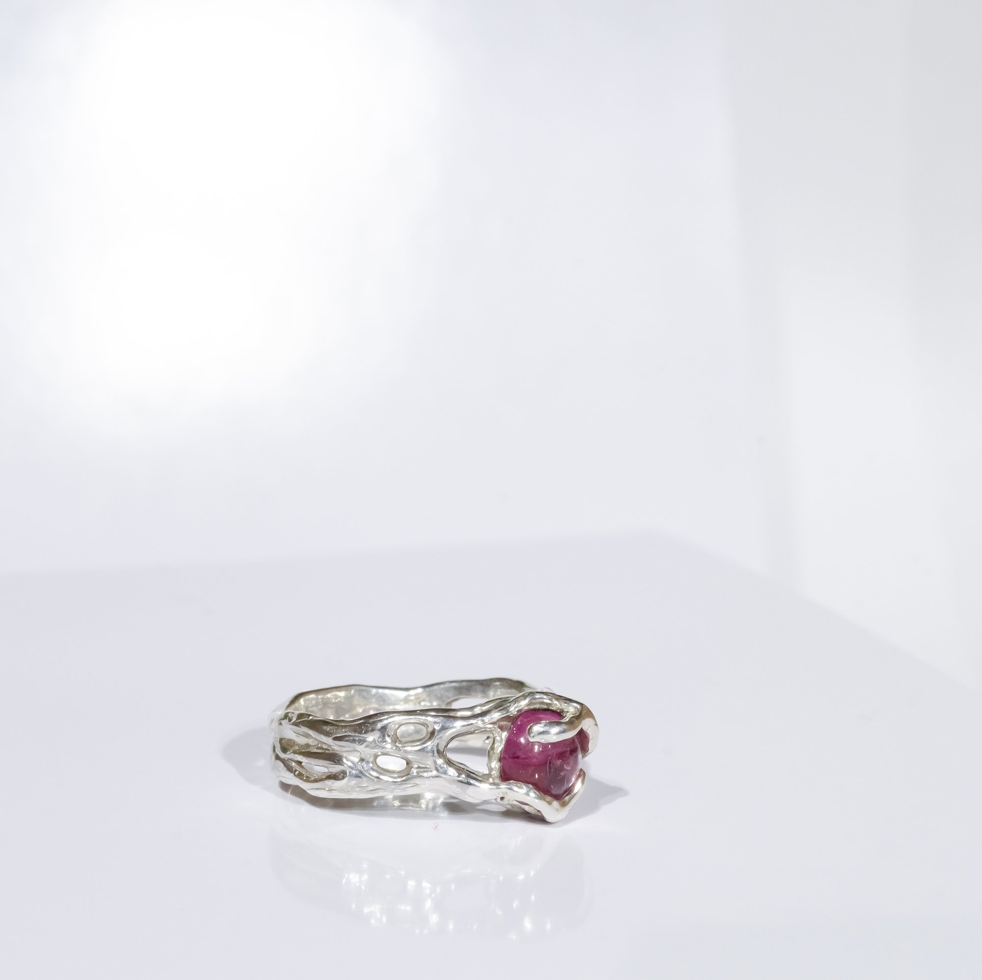 Каблучка з рожевим турмаліном - зображення 8