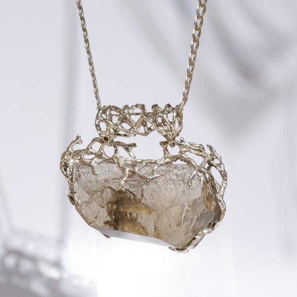 Кулон з димчастим кварцом
