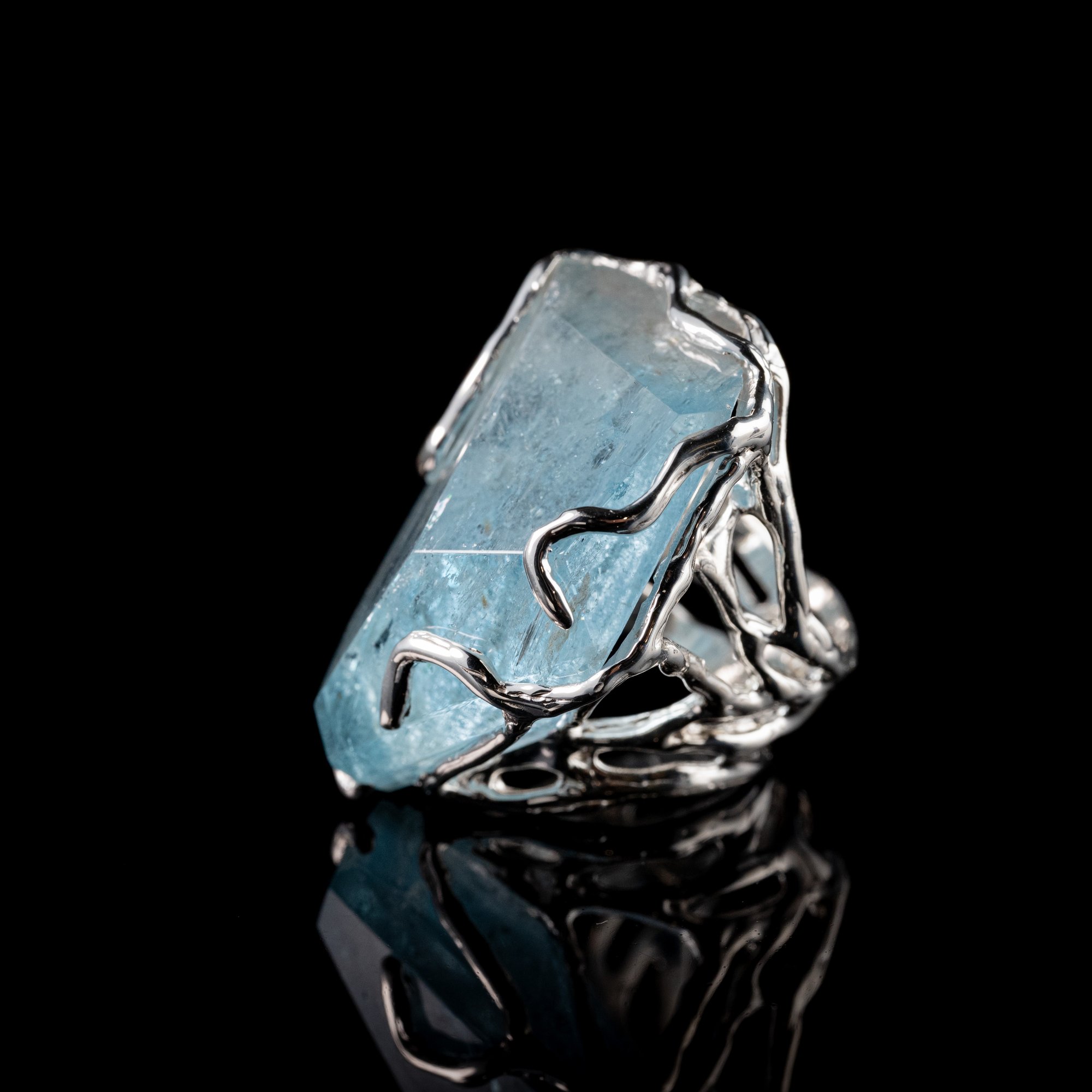 Каблучка з блакитним топазом - зображення 2