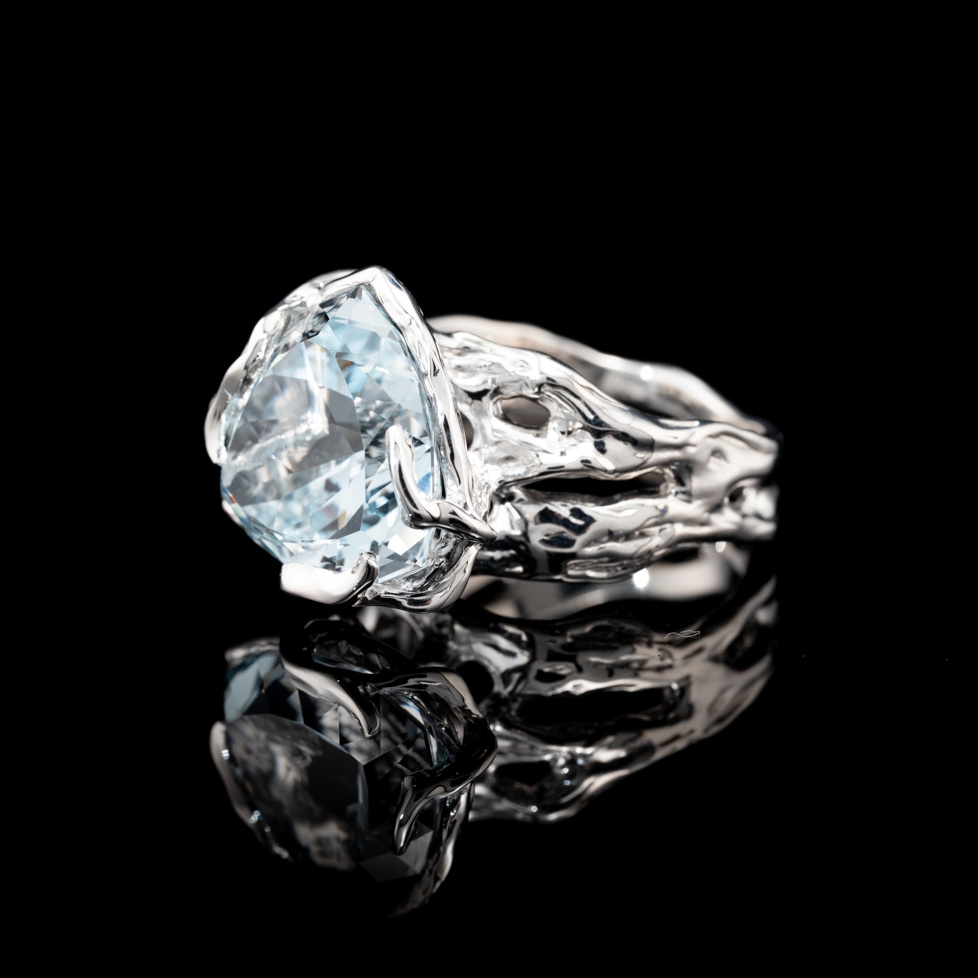 Каблучка з блакитним топазом - зображення 3