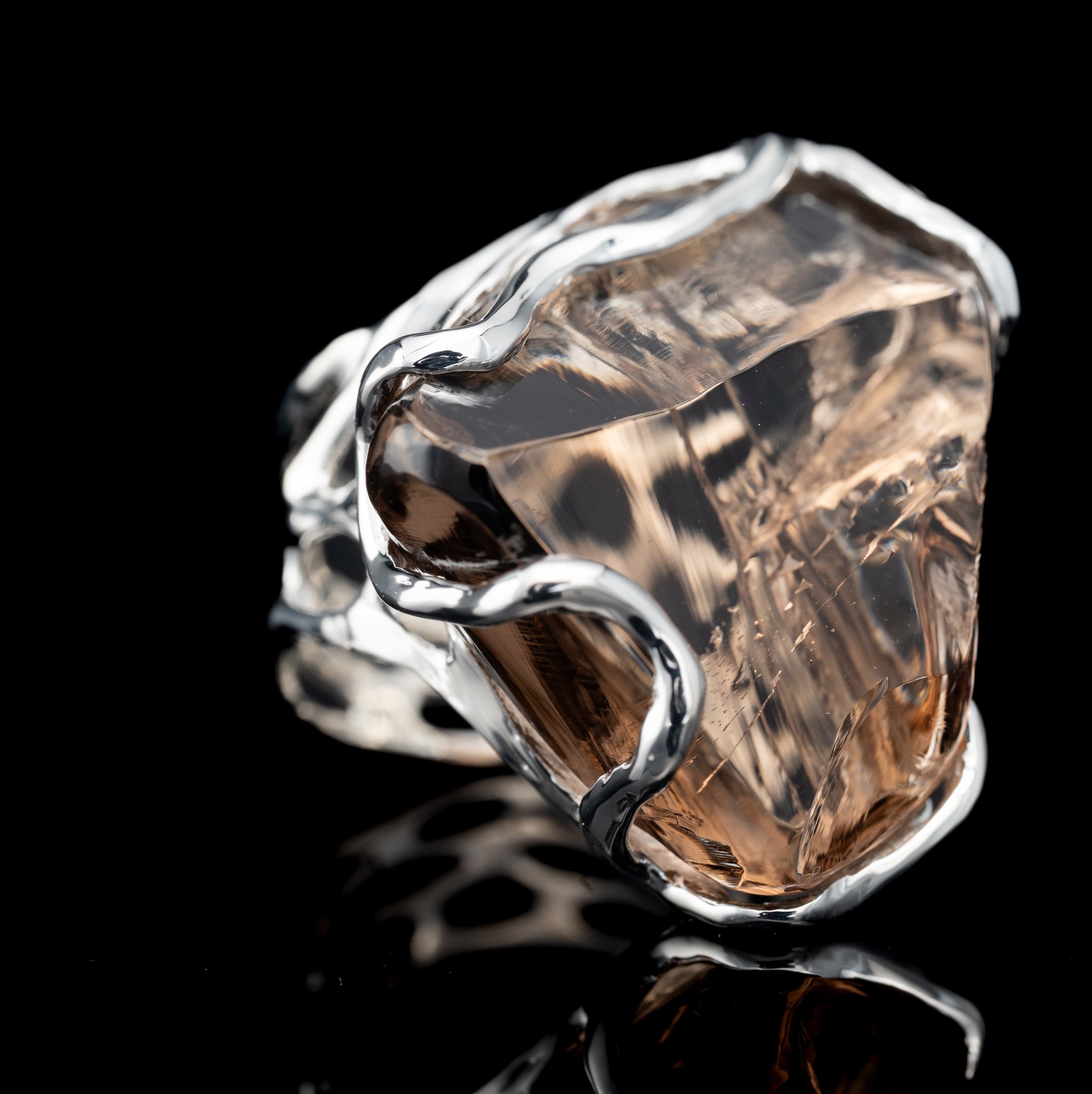 Каблучка з димчастим кварцом - зображення 3