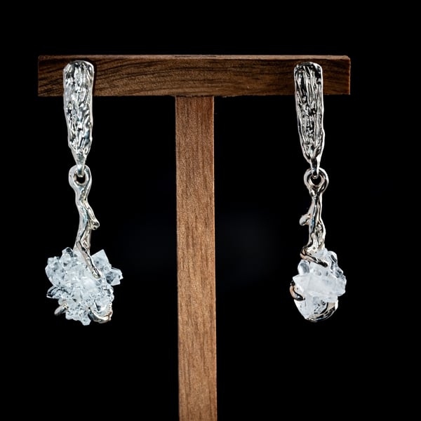 Сережки з гірським хришталем