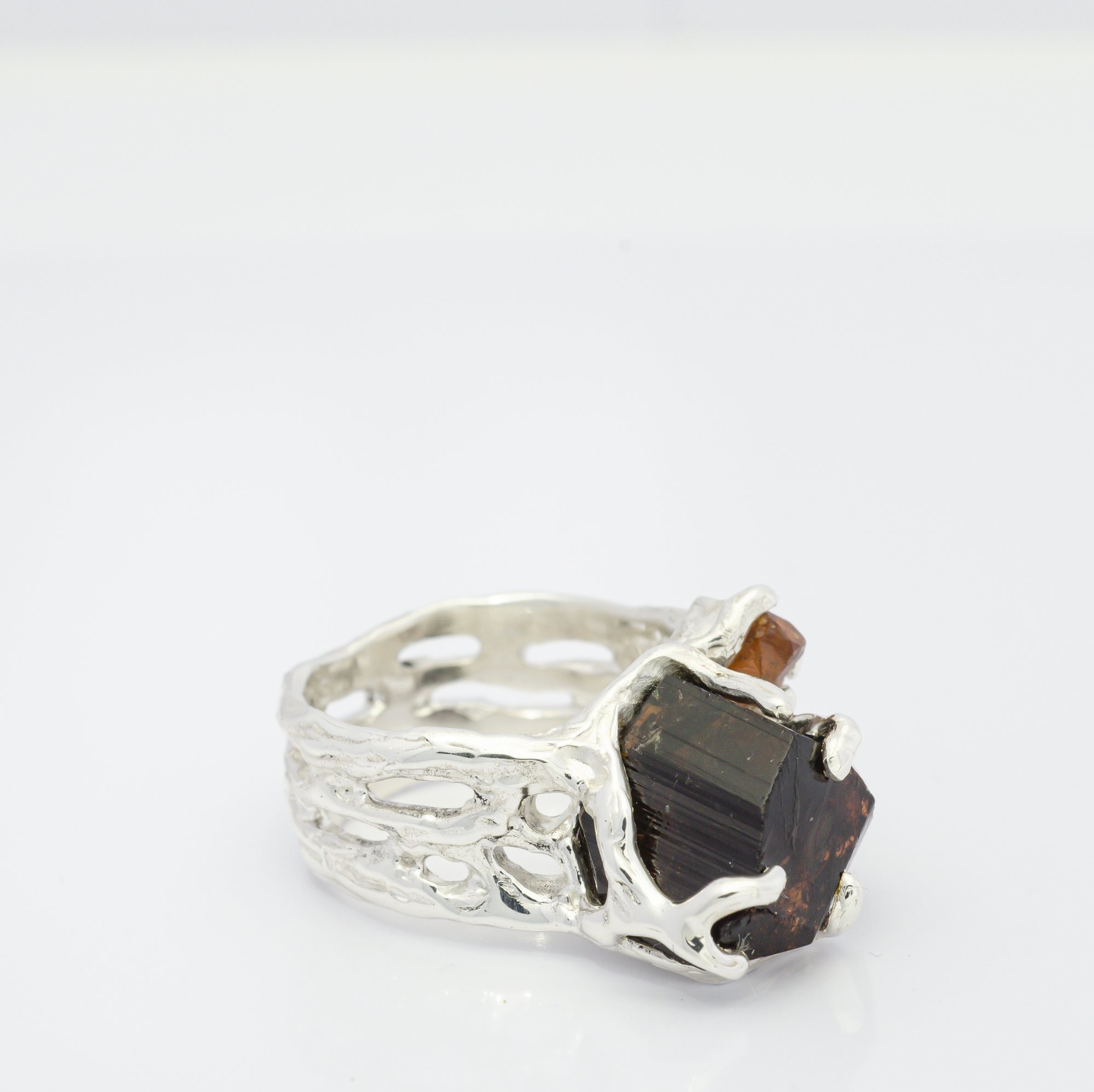 Каблучка з турмаліном "Дравіт" та спесартином - зображення 3
